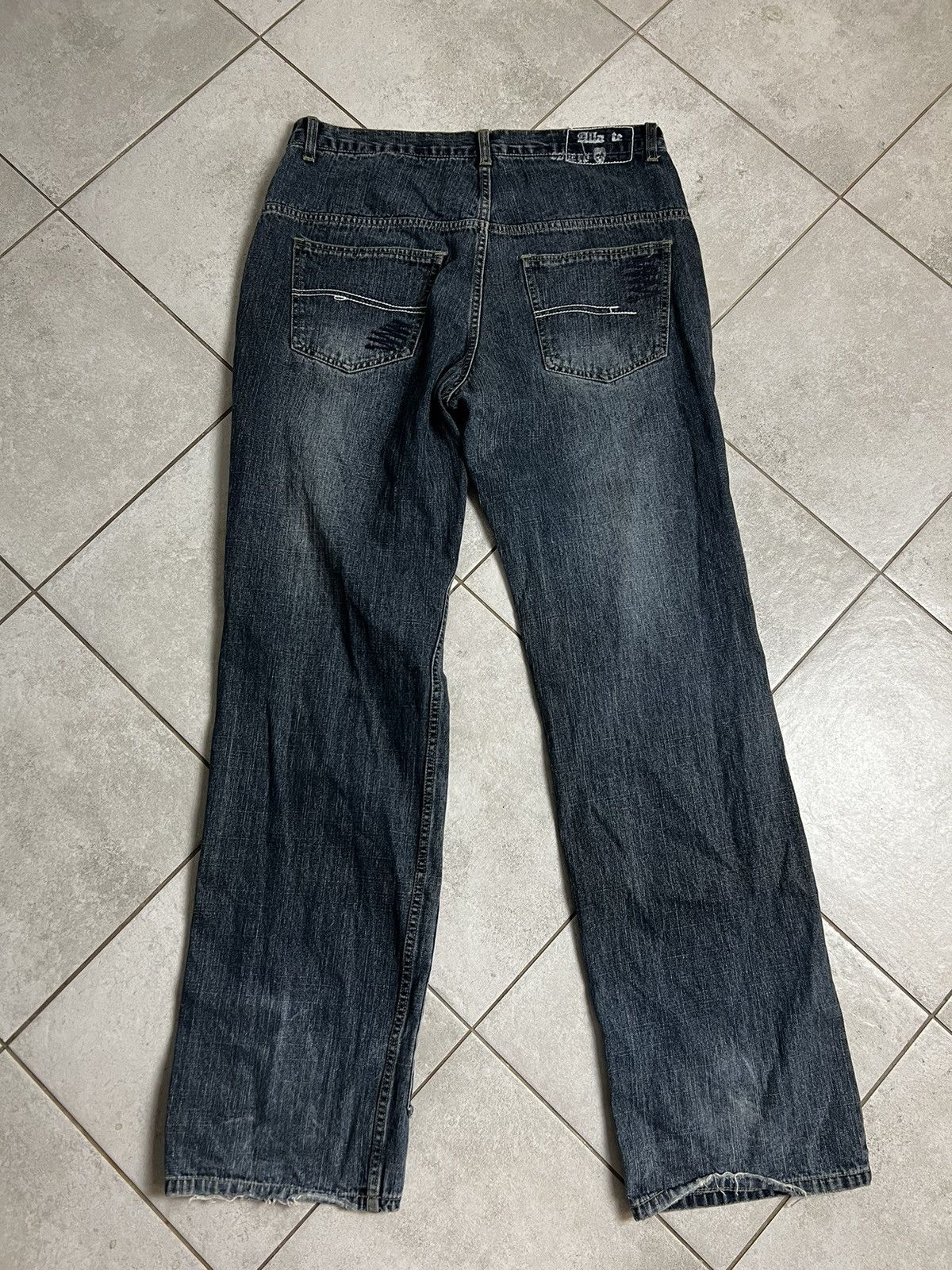 Japanese Brand Rare Vintage Y2K Double Knee Skull Sentence Archieve Pants Size US 36 / EU 52 - 3 Thumbnail