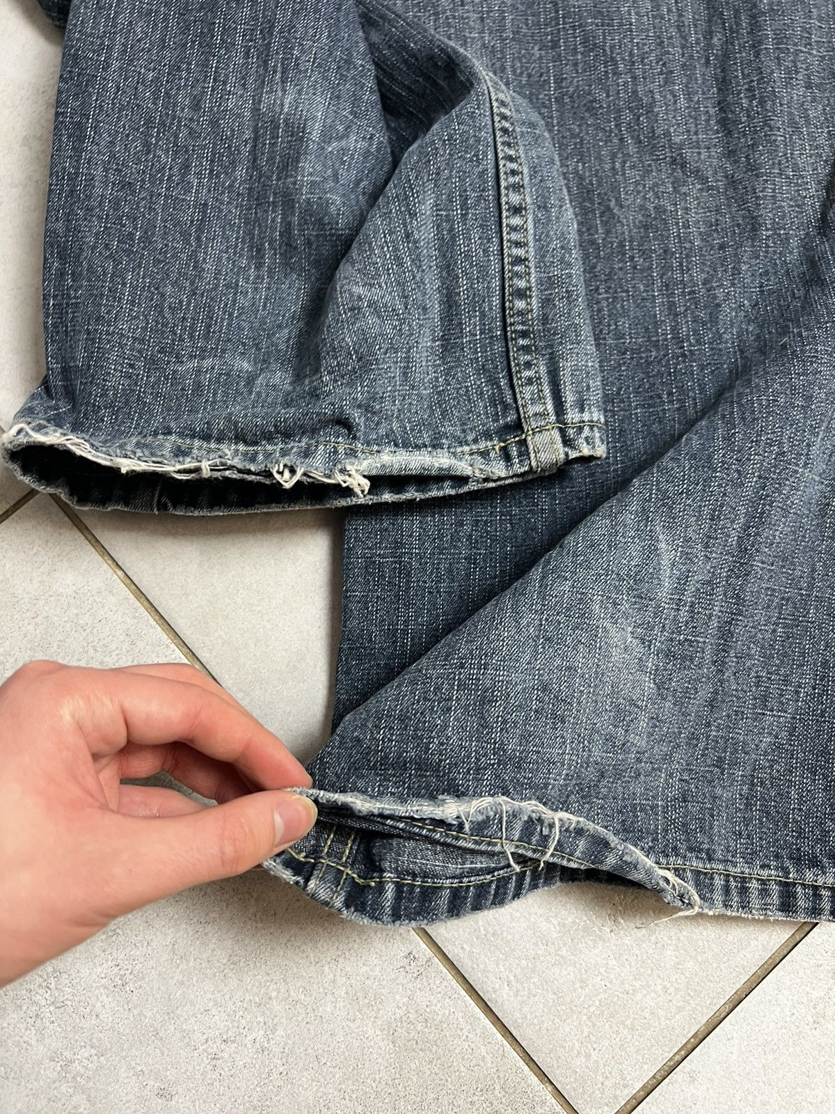 Japanese Brand Rare Vintage Y2K Double Knee Skull Sentence Archieve Pants Size US 36 / EU 52 - 5 Thumbnail