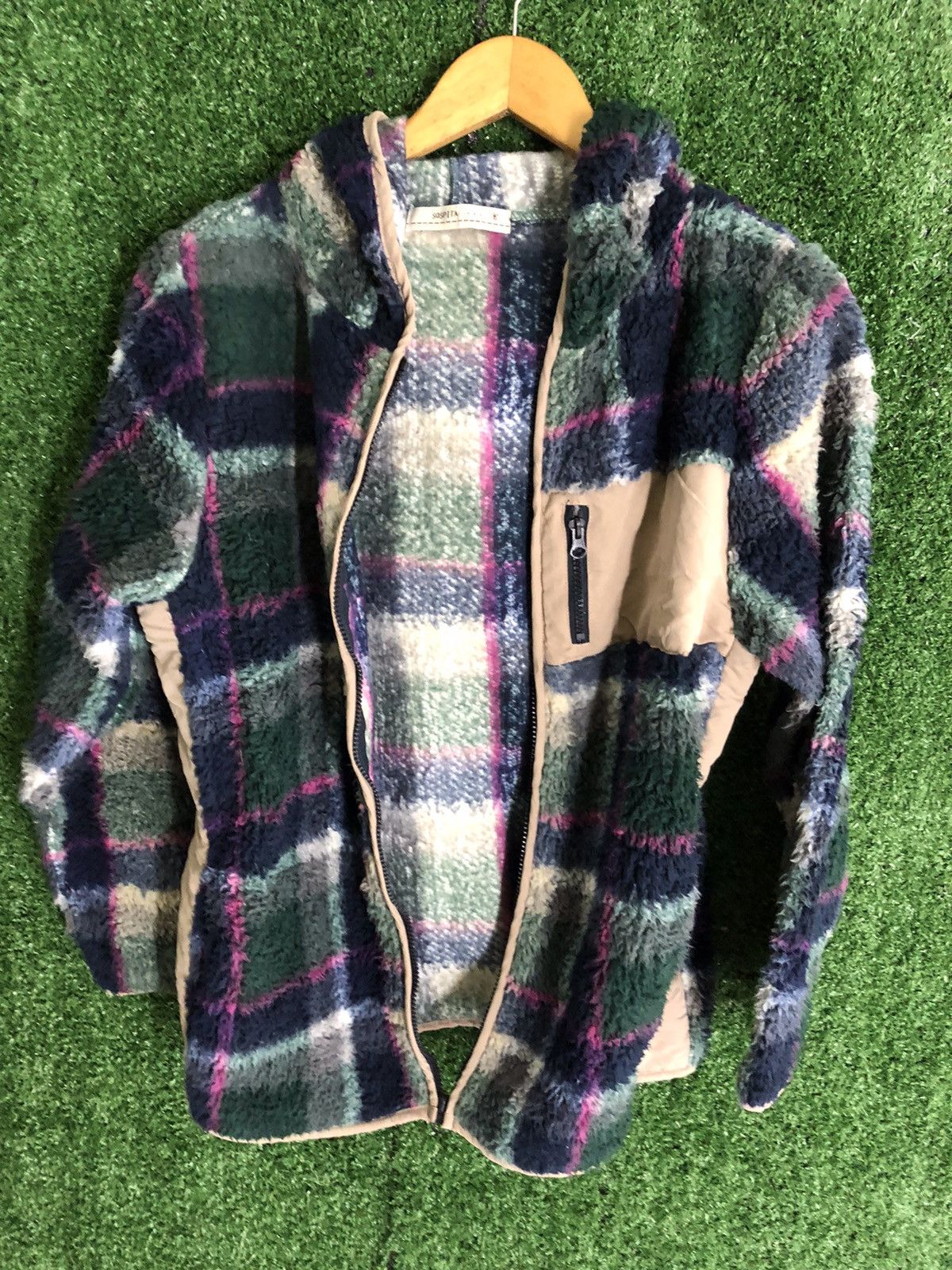 Japanese Brand 🔥SOSPITA FLEECE DAMASK HOODIEY Size US M / EU 48-50 / 2 - 6 Thumbnail