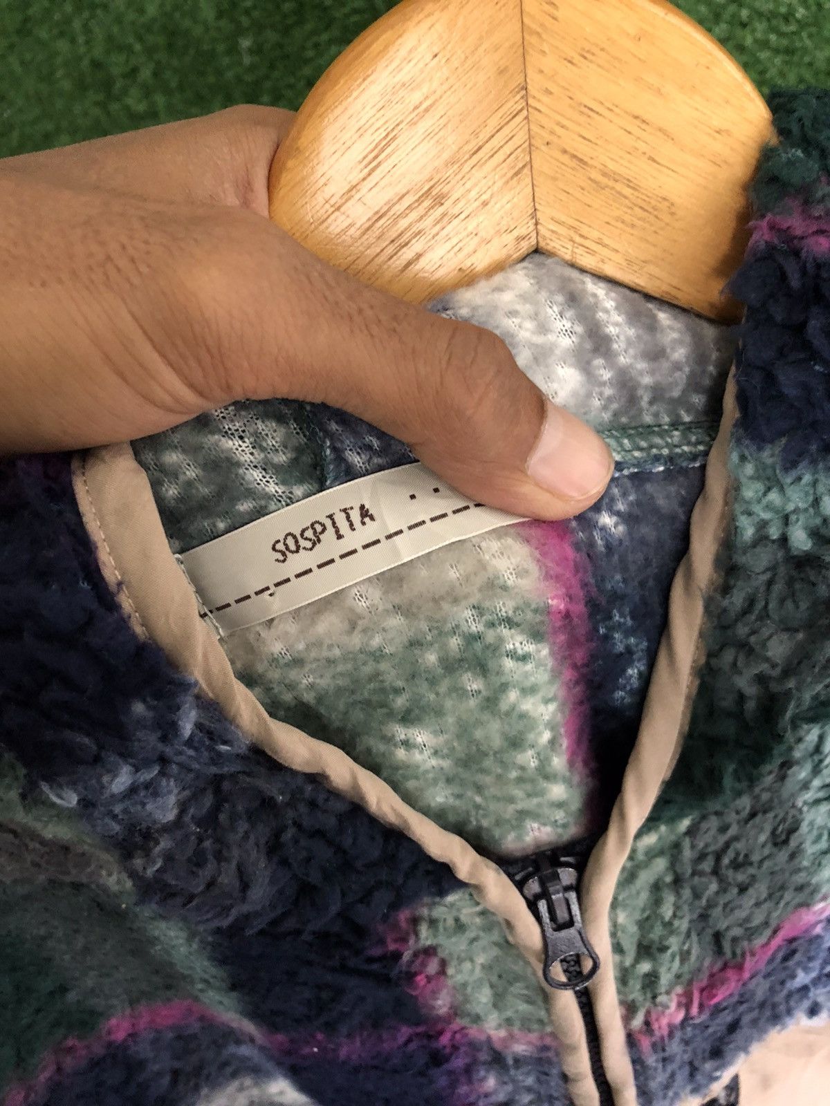 Japanese Brand 🔥SOSPITA FLEECE DAMASK HOODIEY Size US M / EU 48-50 / 2 - 7 Thumbnail