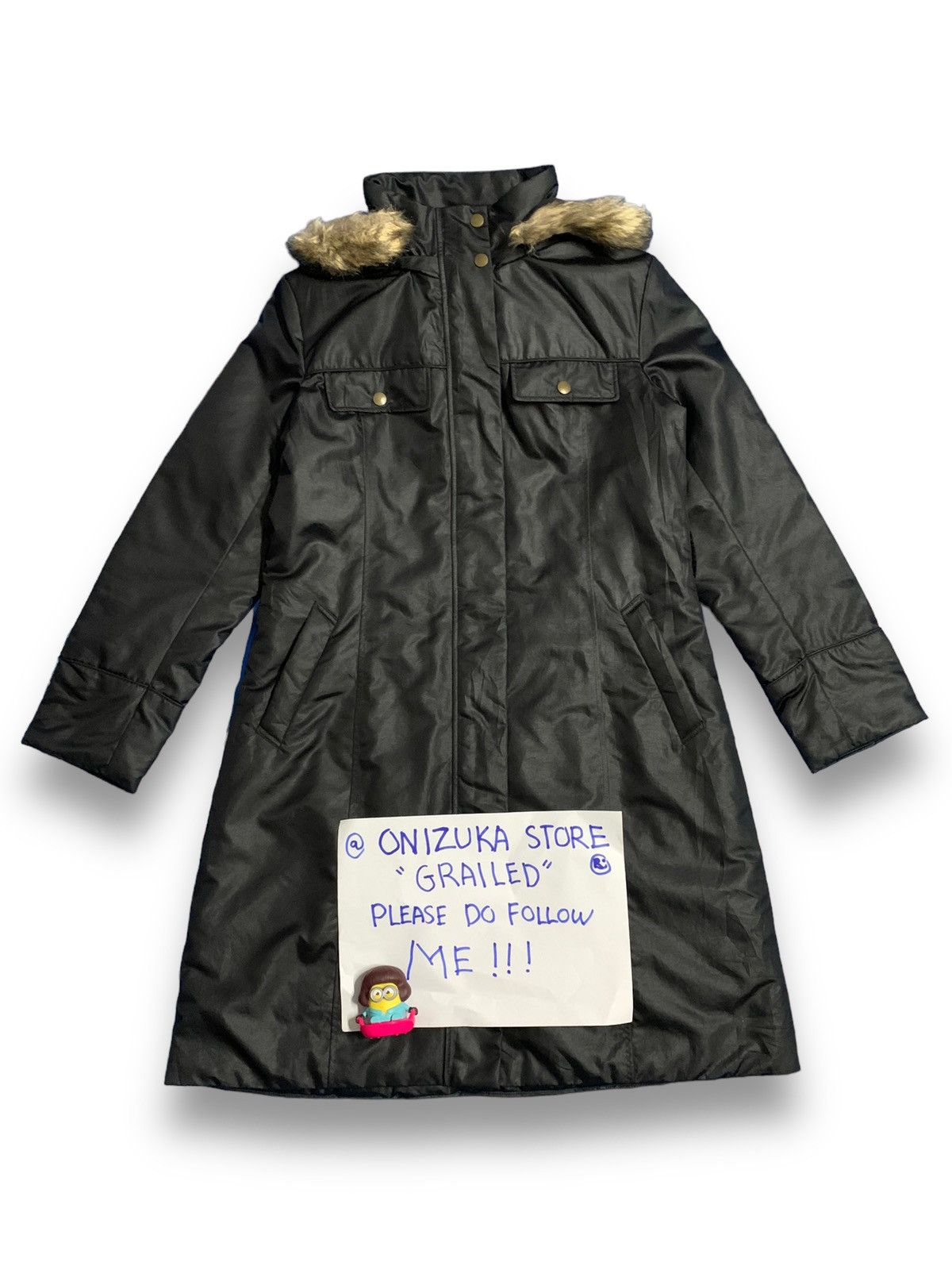 Japanese Brand Vintage Japanese Brand Uniqlo Faux Fur Hooded Rain Coat Size M / US 6-8 / IT 42-44 - 2 Thumbnail
