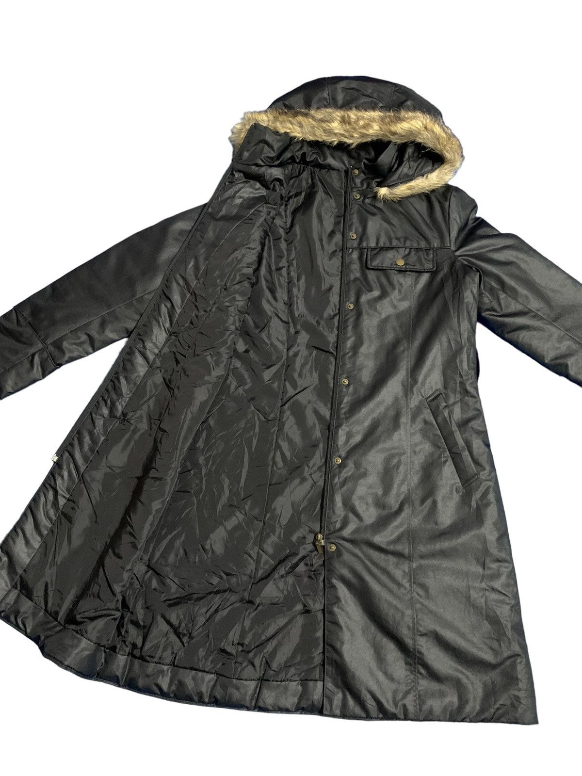 Japanese Brand Vintage Japanese Brand Uniqlo Faux Fur Hooded Rain Coat Size M / US 6-8 / IT 42-44 - 4 Thumbnail
