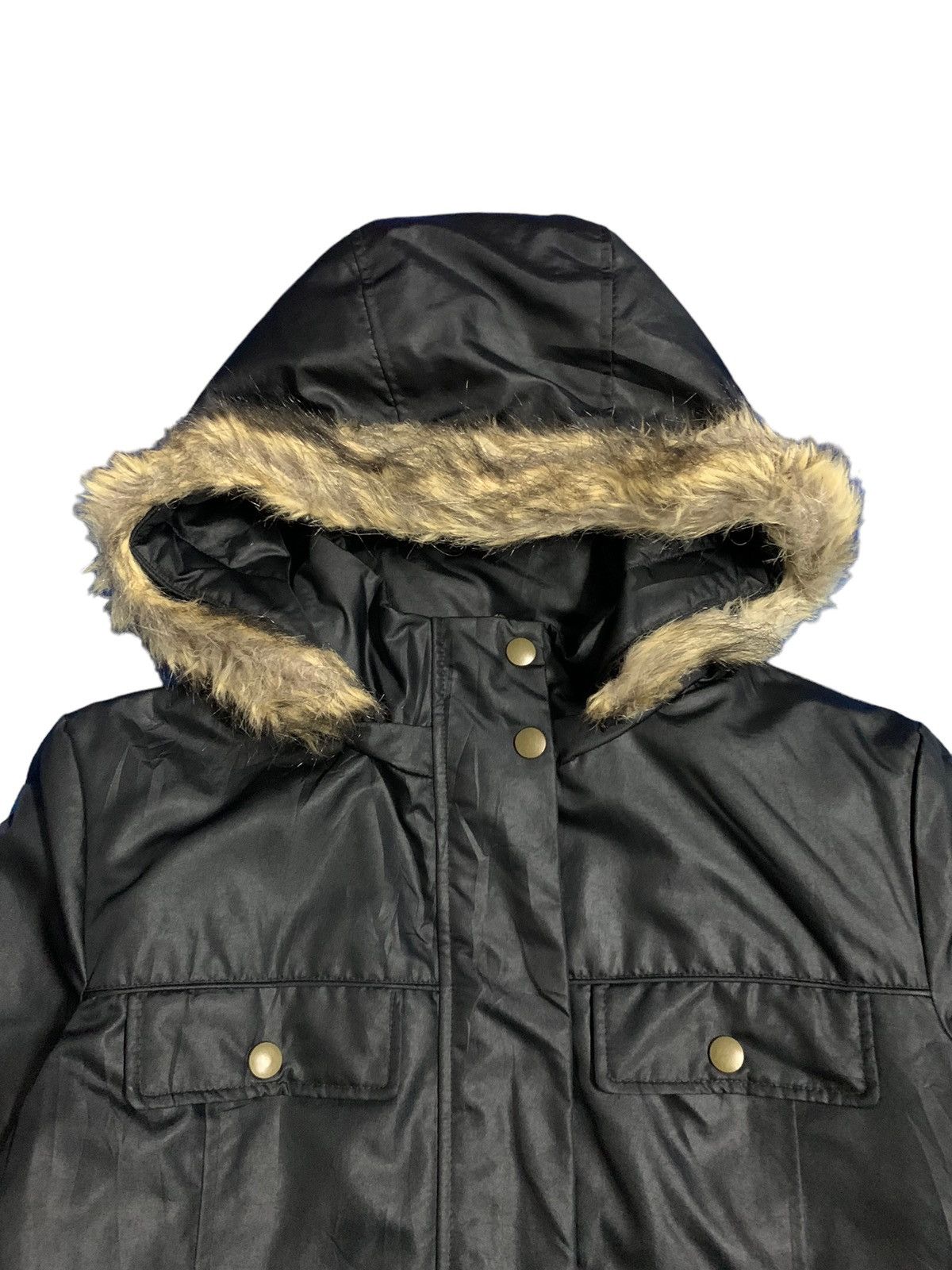Japanese Brand Vintage Japanese Brand Uniqlo Faux Fur Hooded Rain Coat Size M / US 6-8 / IT 42-44 - 7 Thumbnail