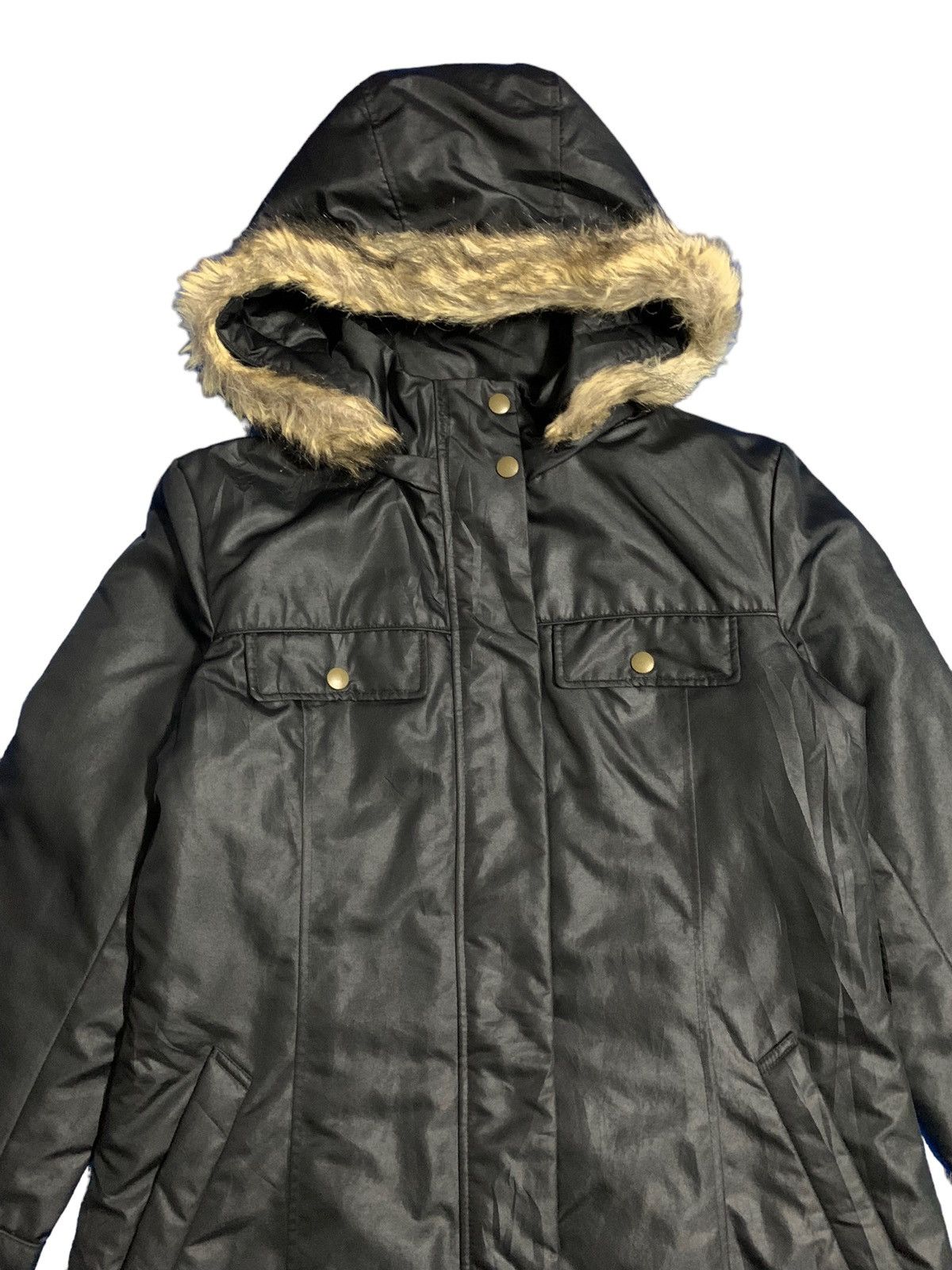 Japanese Brand Vintage Japanese Brand Uniqlo Faux Fur Hooded Rain Coat Size M / US 6-8 / IT 42-44 - 6 Thumbnail