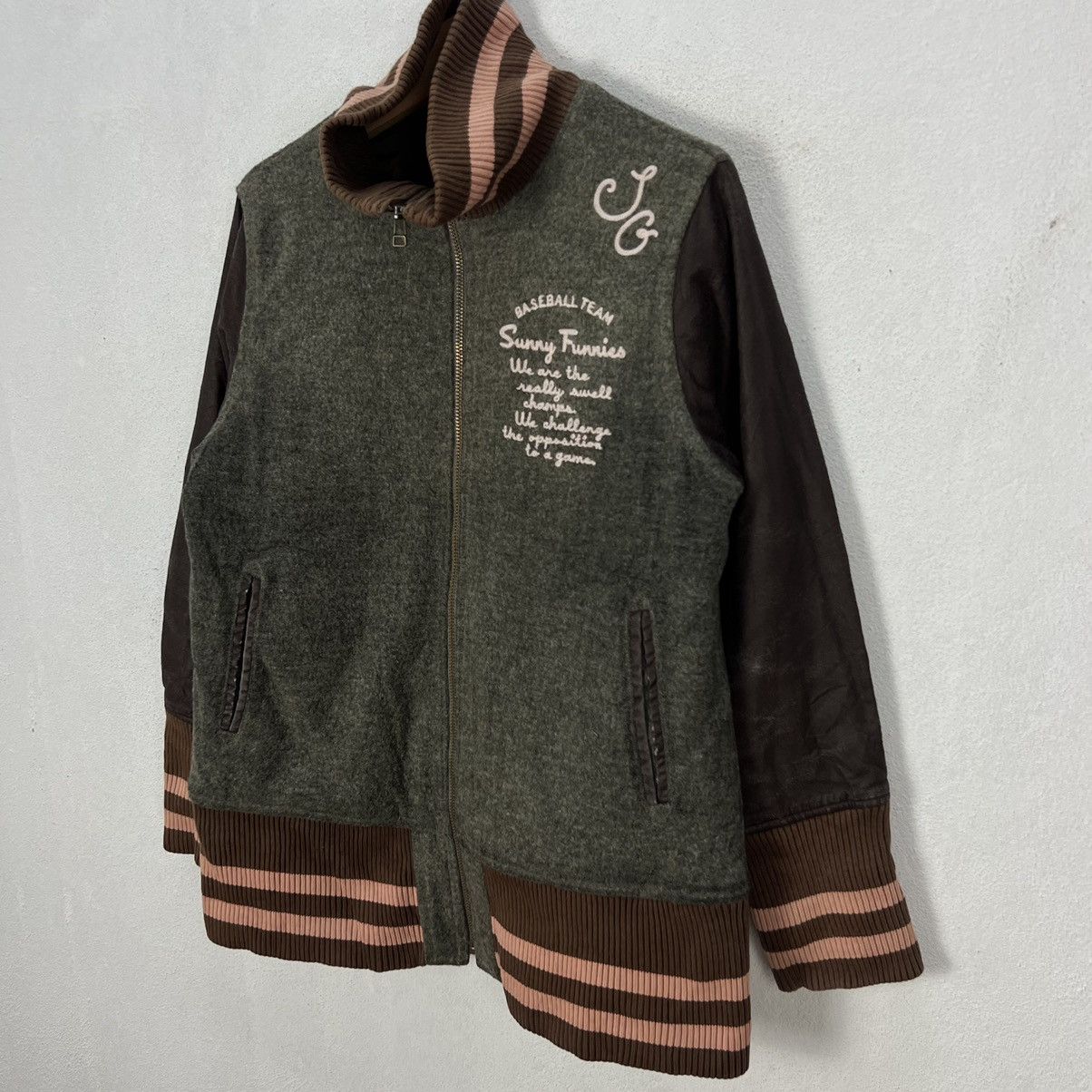 Japanese Brand VINTAGE VARSITY JACKET PRODUCED BY FELISSIMO JAPAN Size US M / EU 48-50 / 2 - 2 Thumbnail