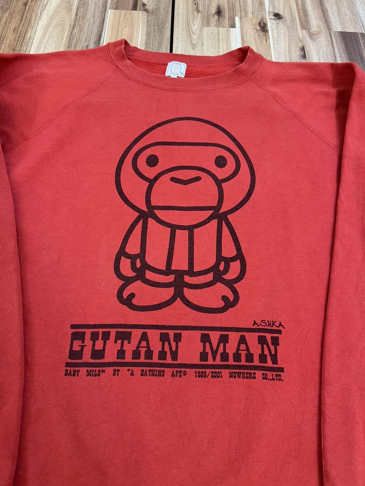 Bape Baby Milo Gutan Man Crewneck Sweatshirt Size US L / EU 52-54 / 3 - 3 Thumbnail