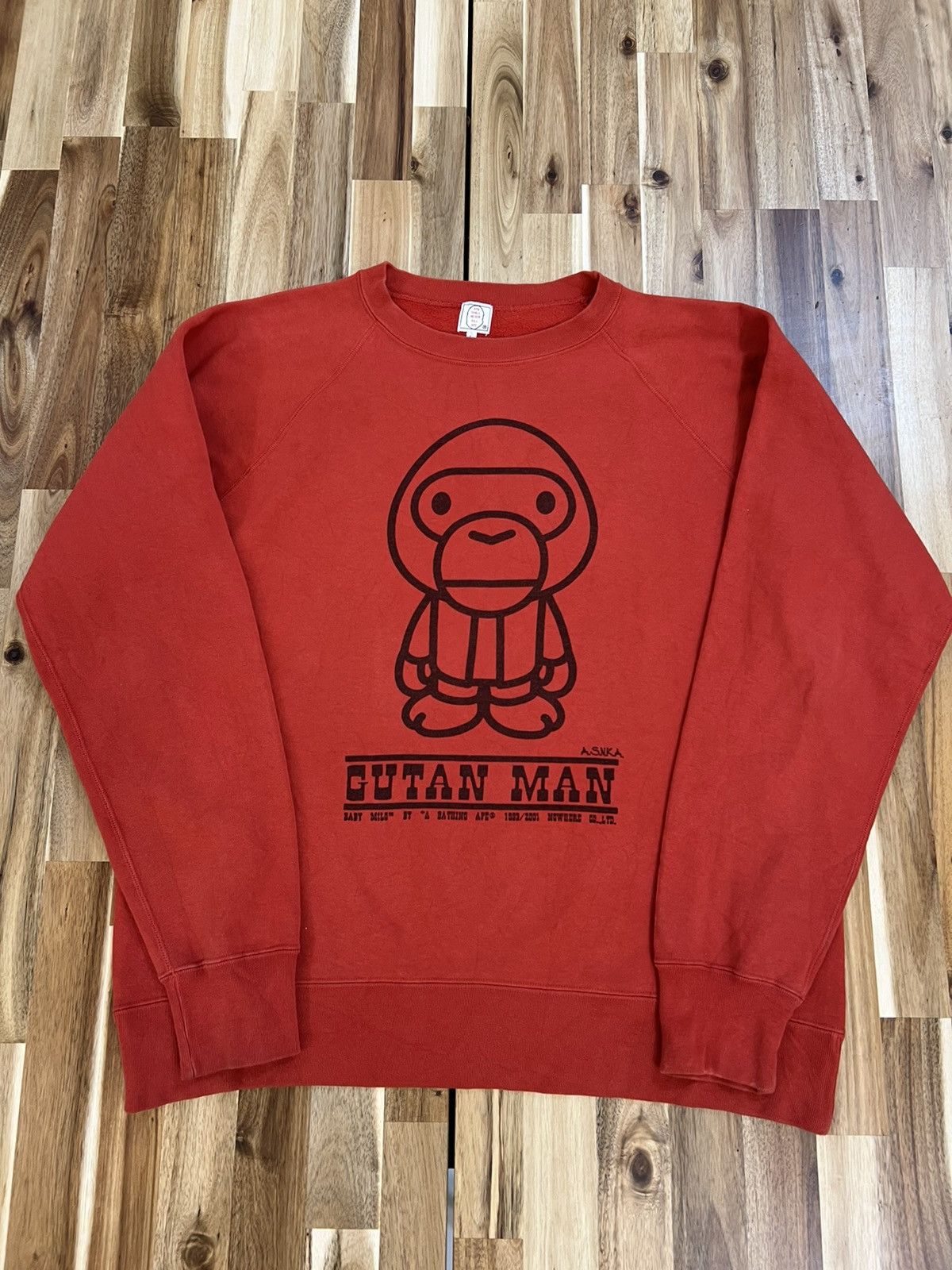 Bape Baby Milo Gutan Man Crewneck Sweatshirt Size US L / EU 52-54 / 3 - 1 Thumbnail