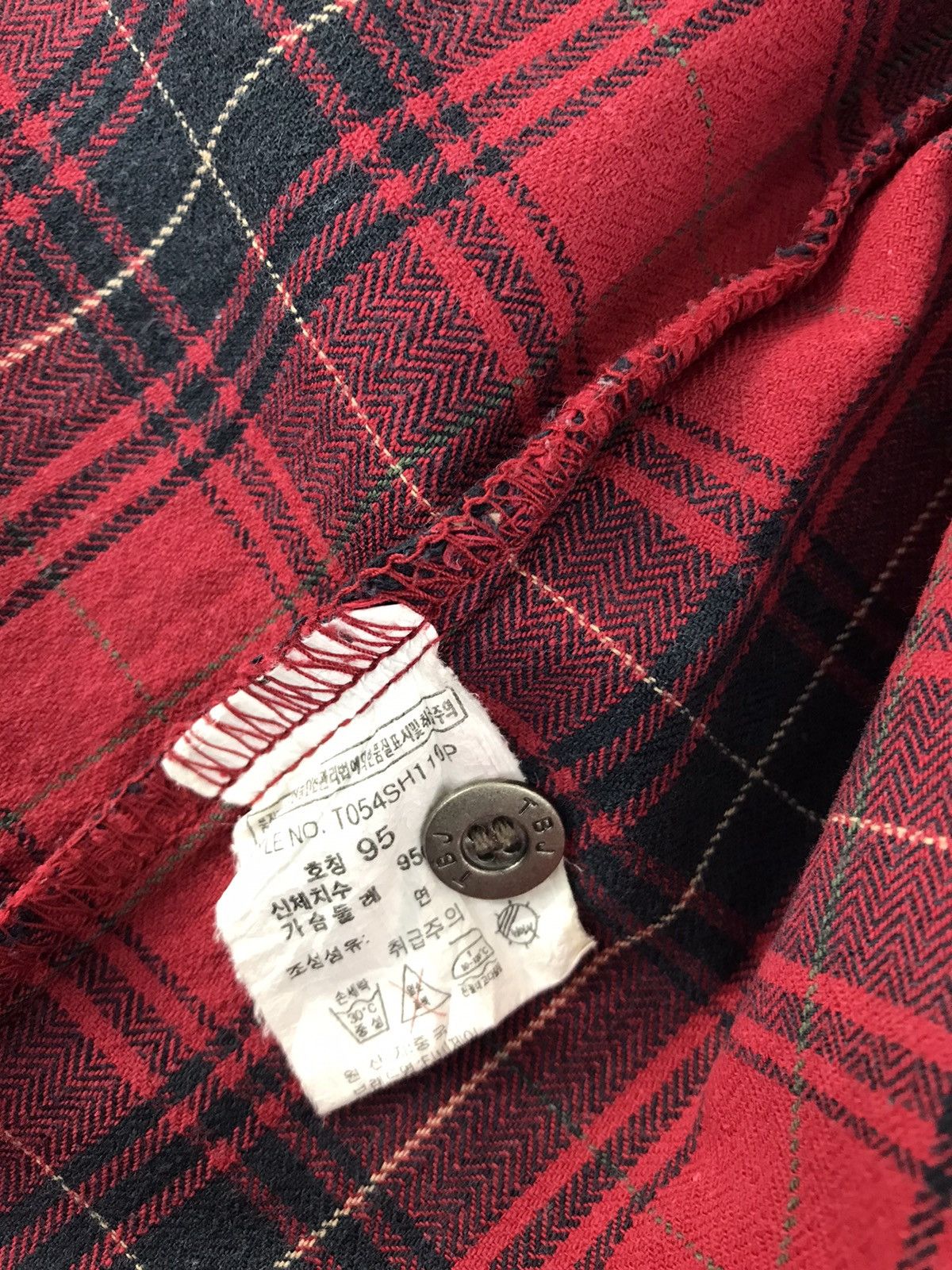 Japanese Brand Vtg Tbj Jeans Plaid Faded Colour Snap Button design Size US M / EU 48-50 / 2 - 10 Thumbnail