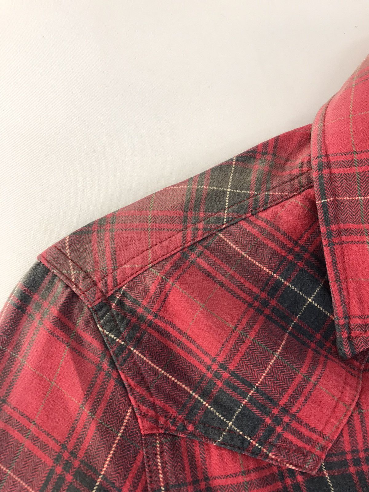 Japanese Brand Vtg Tbj Jeans Plaid Faded Colour Snap Button design Size US M / EU 48-50 / 2 - 5 Thumbnail