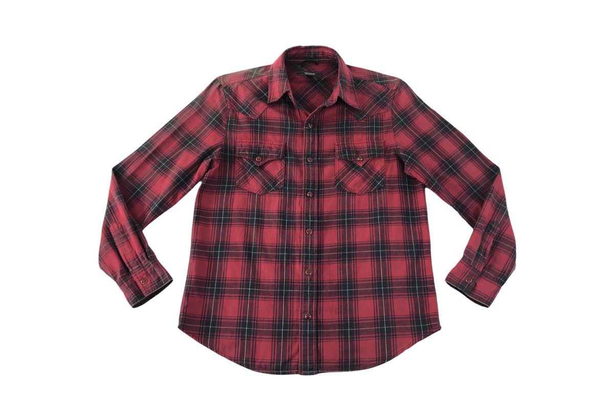 Japanese Brand Vtg Tbj Jeans Plaid Faded Colour Snap Button design Size US M / EU 48-50 / 2 - 1 Thumbnail