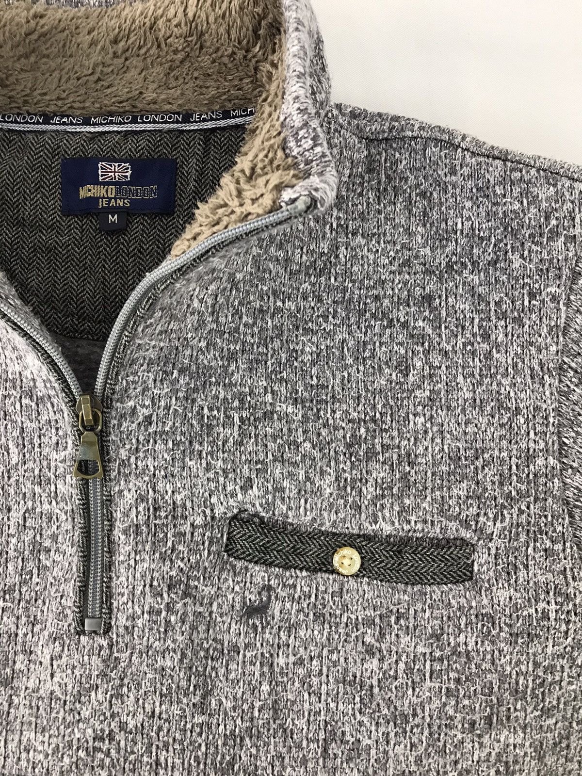 Japanese Brand Vintage Sweatshirt Wool Michiko London Jeans Singgle Pocket Size US M / EU 48-50 / 2 - 4 Thumbnail