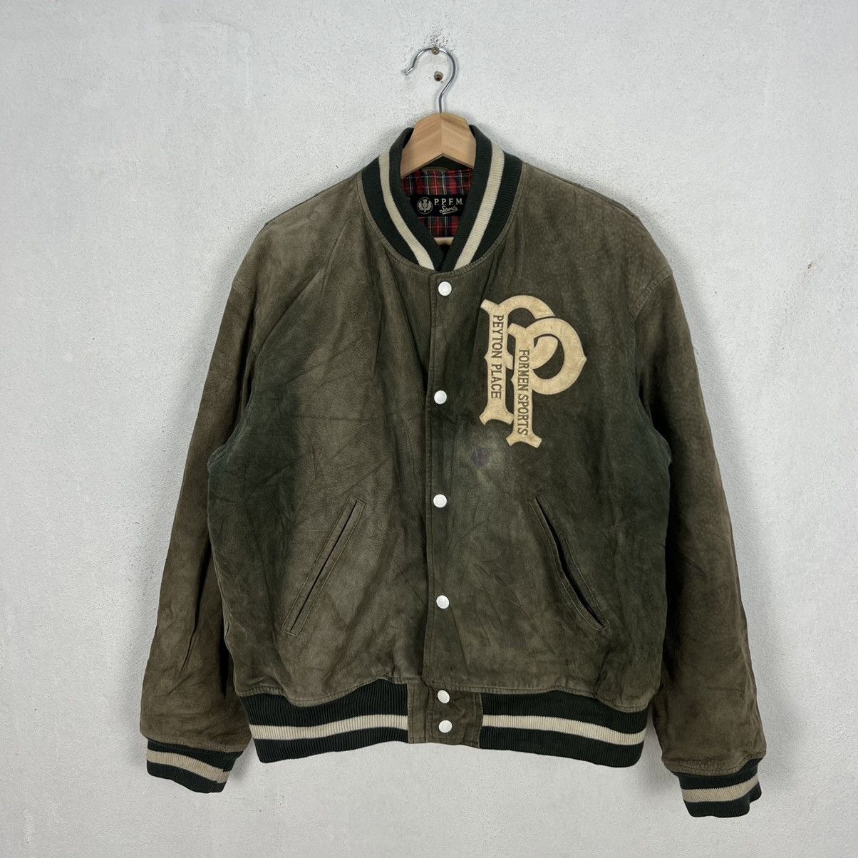 PPFM VINTAGE PPFM VARSITY BOMBER JACKET LEATHER BIG LOGO Size US M / EU 48-50 / 2 - 2 Thumbnail