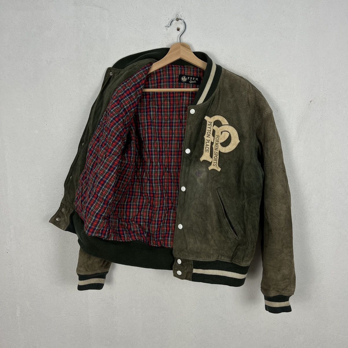 PPFM VINTAGE PPFM VARSITY BOMBER JACKET LEATHER BIG LOGO Size US M / EU 48-50 / 2 - 13 Thumbnail