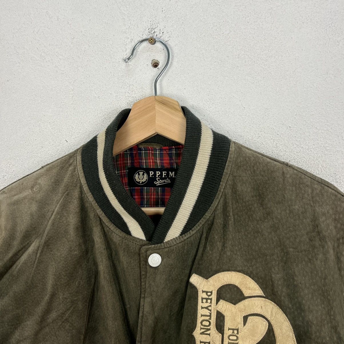 PPFM VINTAGE PPFM VARSITY BOMBER JACKET LEATHER BIG LOGO Size US M / EU 48-50 / 2 - 9 Thumbnail