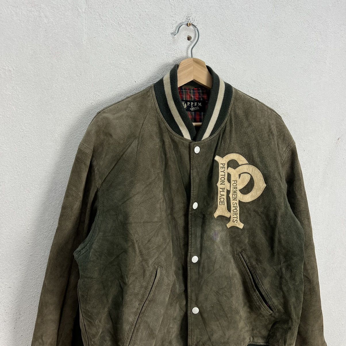 PPFM VINTAGE PPFM VARSITY BOMBER JACKET LEATHER BIG LOGO Size US M / EU 48-50 / 2 - 8 Thumbnail