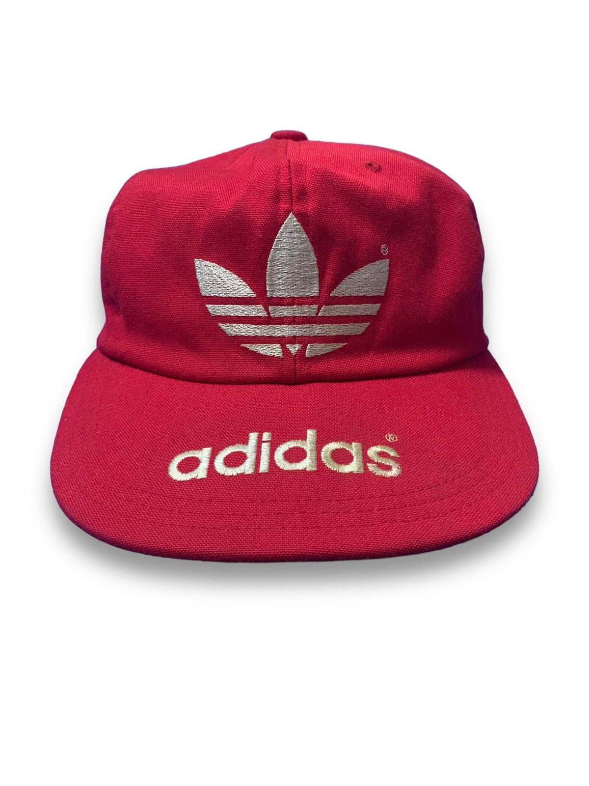 Adidas 🔥RARE🔥 AUTHENTIC Vintage Adidas 80s Trefoil Logo Red Cap Hat ...