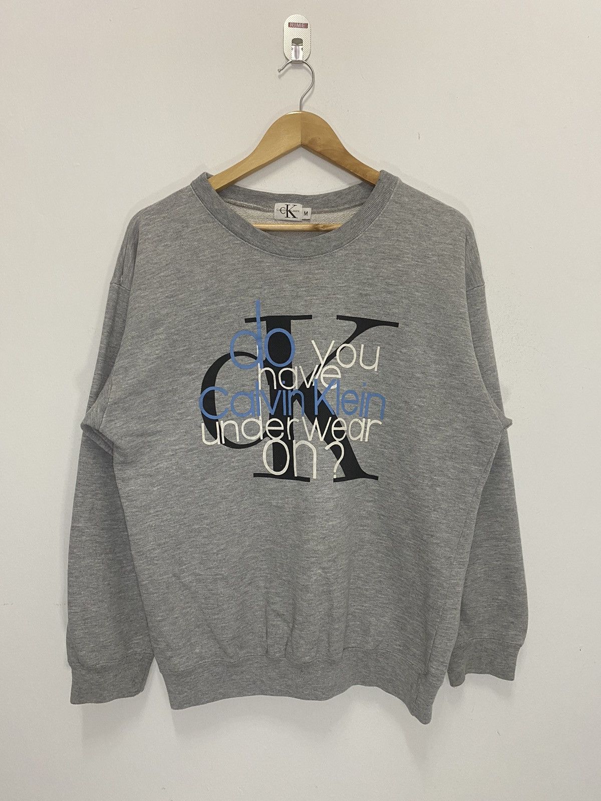 Calvin Klein × Calvin Klein 205W39NYC × Vintage Calvin Klein Big Logo Sweatshirt Size US M / EU 48-50 / 2 - 2 Thumbnail