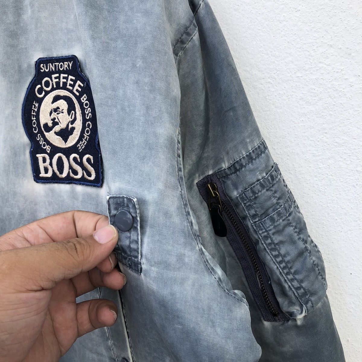 Japanese Brand VINTAGE BOMBER JACKET SUNTORY COFFEE BOSS MA-1 STYLE Size US L / EU 52-54 / 3 - 9 Thumbnail