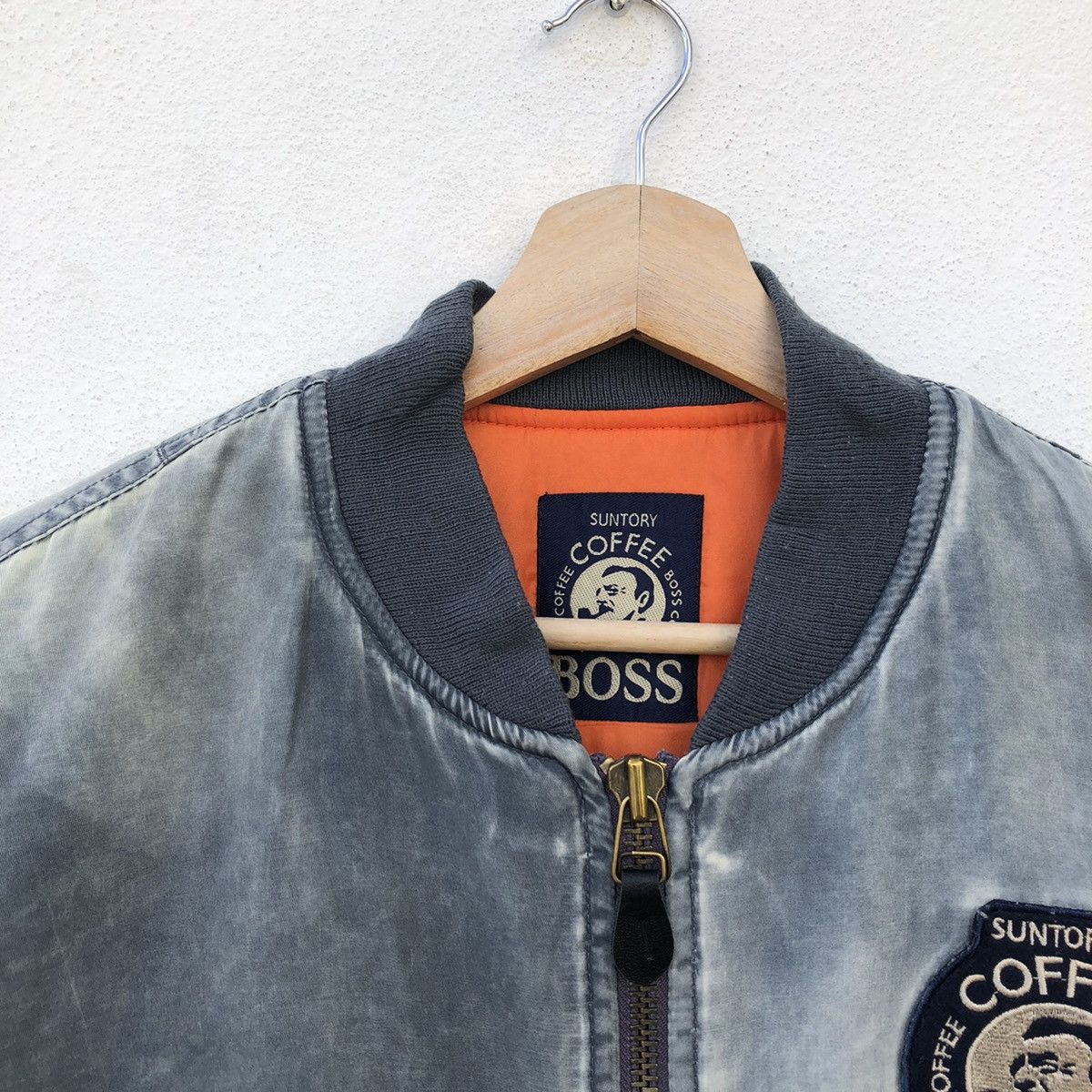 Japanese Brand VINTAGE BOMBER JACKET SUNTORY COFFEE BOSS MA-1 STYLE Size US L / EU 52-54 / 3 - 7 Thumbnail