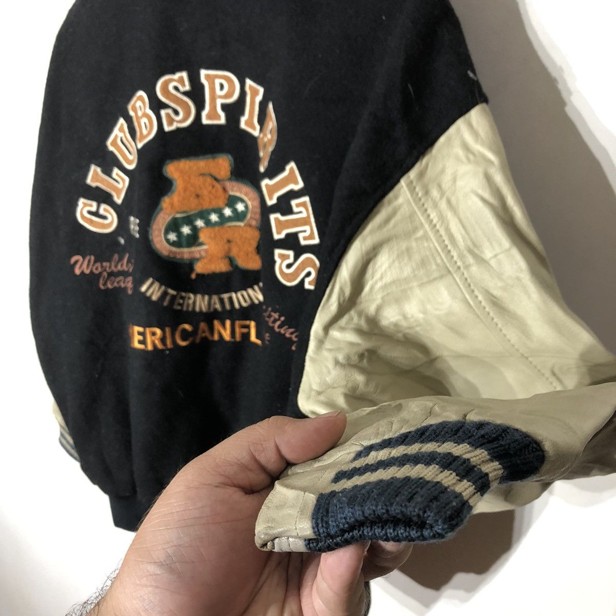 Japanese Brand Vintage Club Spirit American Flavor Big Logo Varsity Jacket Size US L / EU 52-54 / 3 - 9 Thumbnail