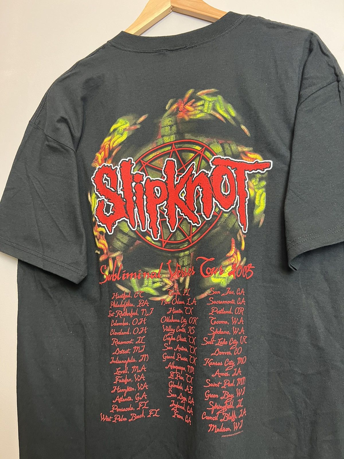 Band Tees 00s Slipknot Vintage Band Tshirt Rare Print Nu Metal Hype Size US L / EU 52-54 / 3 - 4 Thumbnail