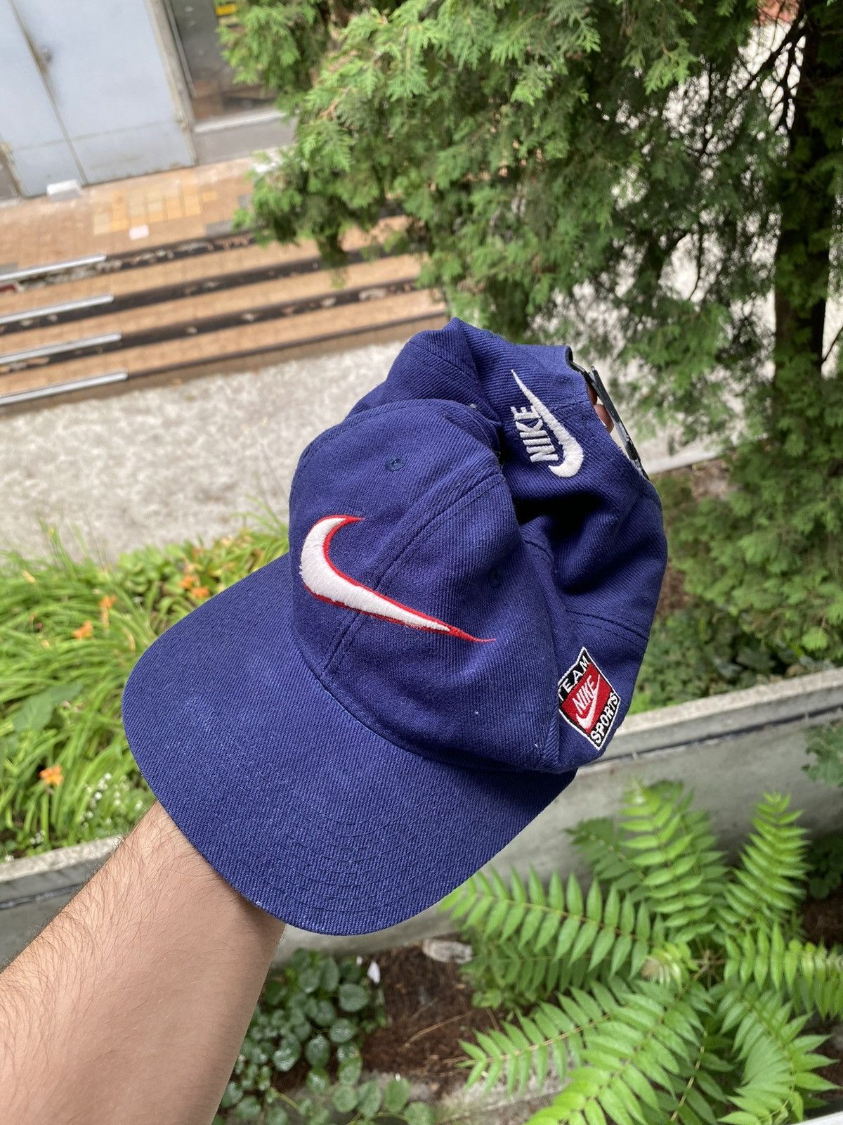 Nike × Vintage Mens Vintage Nike Team sports Cap streetwear y2k rare drill Size ONE SIZE - 13 Thumbnail