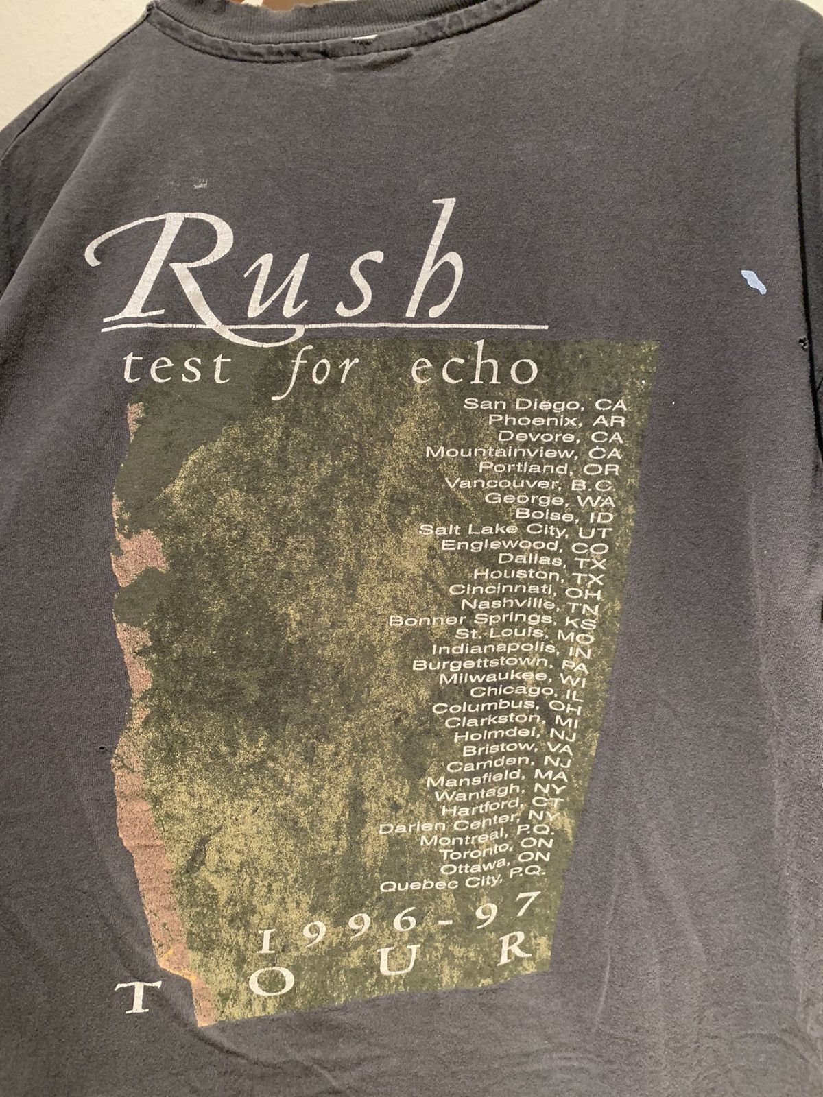 Band Tees *RARE* Vintage 96-97 Rush Test For Echo Tour Single T-Shirt Size US XL / EU 56 / 4 - 4 Thumbnail