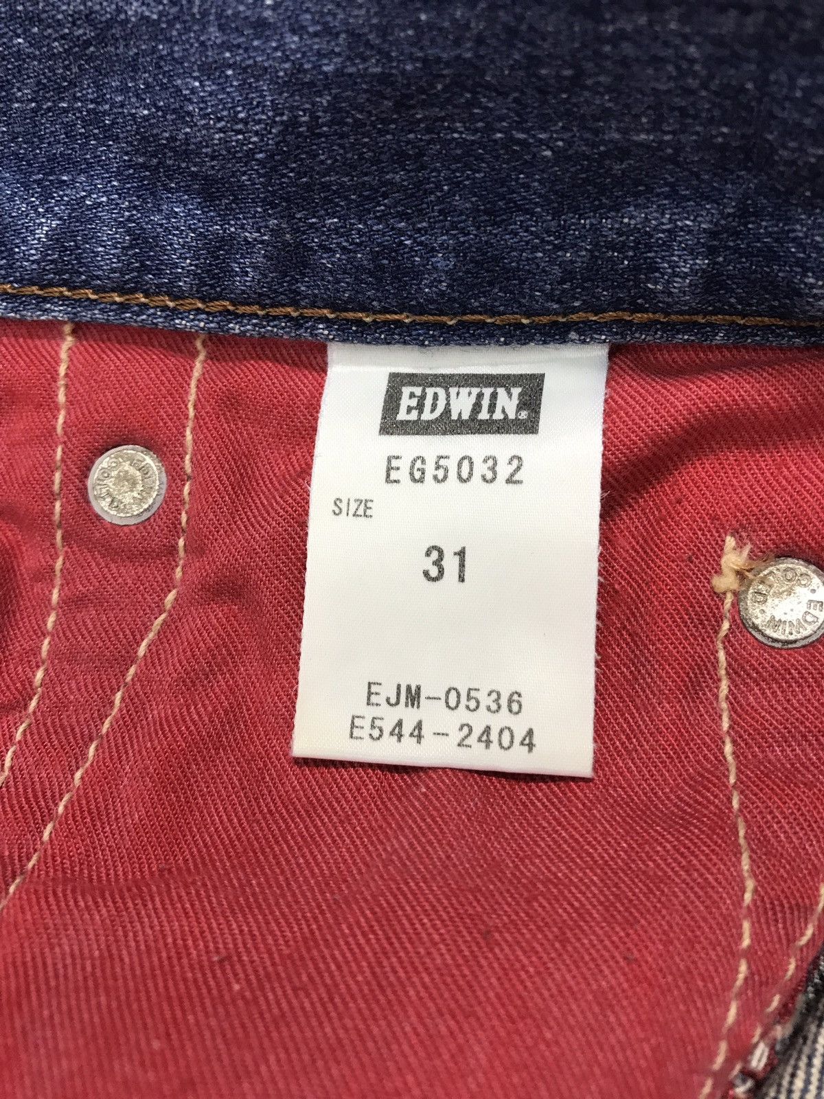 Edwin × Japanese Brand × Vintage Vintage Edwin Blue Trip Lot 503 skinny Slim Jeans Style Size US 35 - 14 Thumbnail
