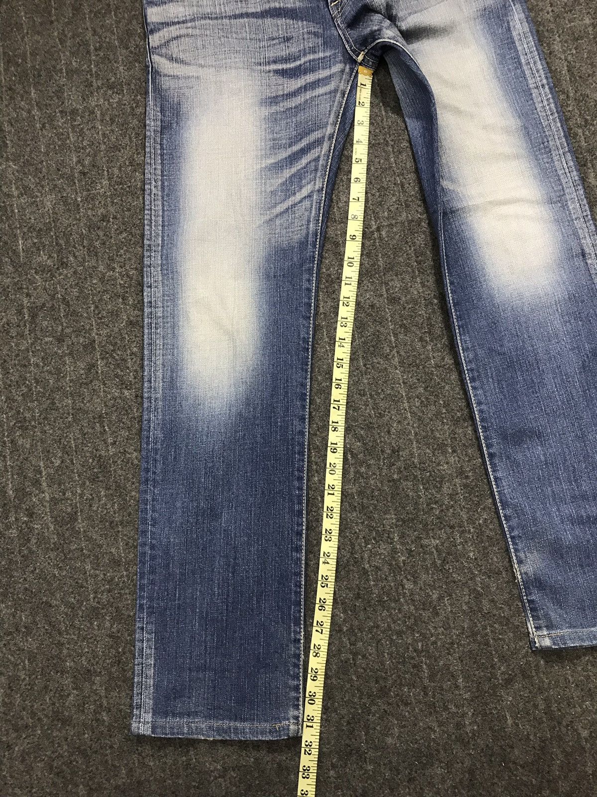 Edwin × Japanese Brand × Vintage Vintage Edwin Blue Trip Lot 503 skinny Slim Jeans Style Size US 35 - 21 Thumbnail