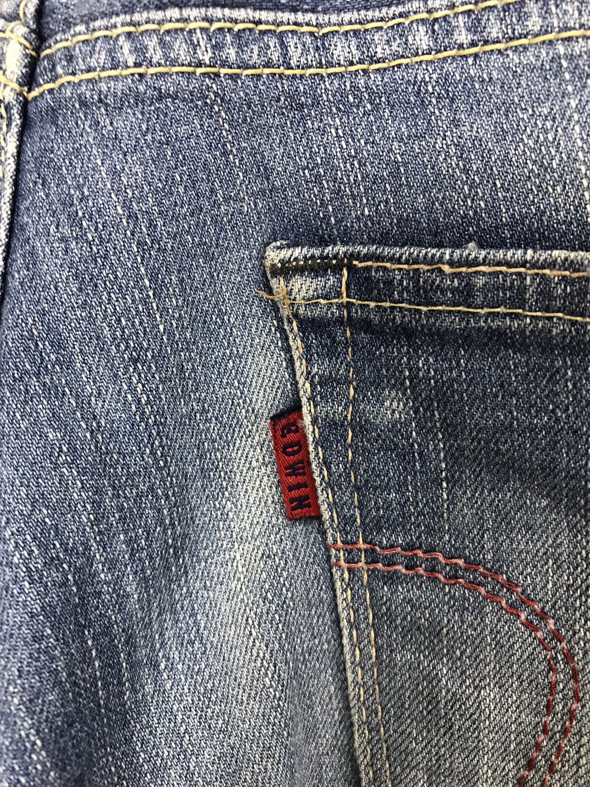 Edwin × Japanese Brand × Vintage Vintage Edwin Blue Trip Lot 503 skinny Slim Jeans Style Size US 35 - 11 Thumbnail