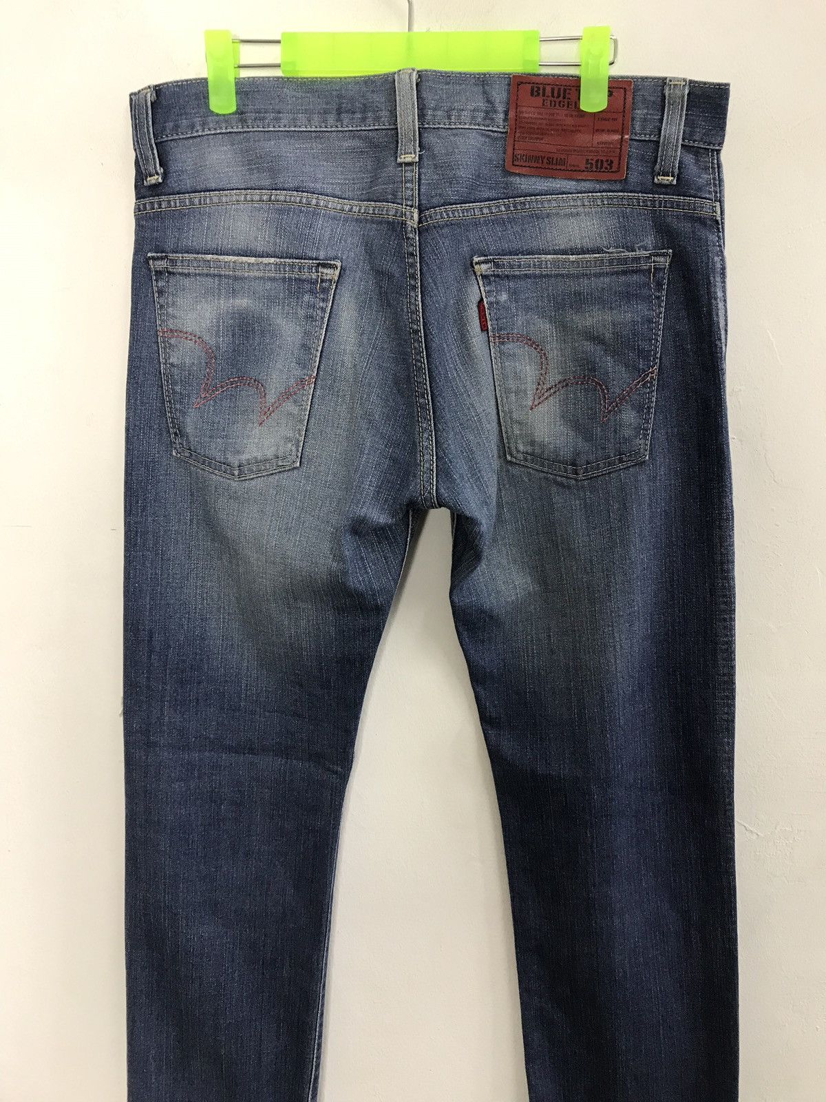 Edwin × Japanese Brand × Vintage Vintage Edwin Blue Trip Lot 503 skinny Slim Jeans Style Size US 35 - 9 Thumbnail
