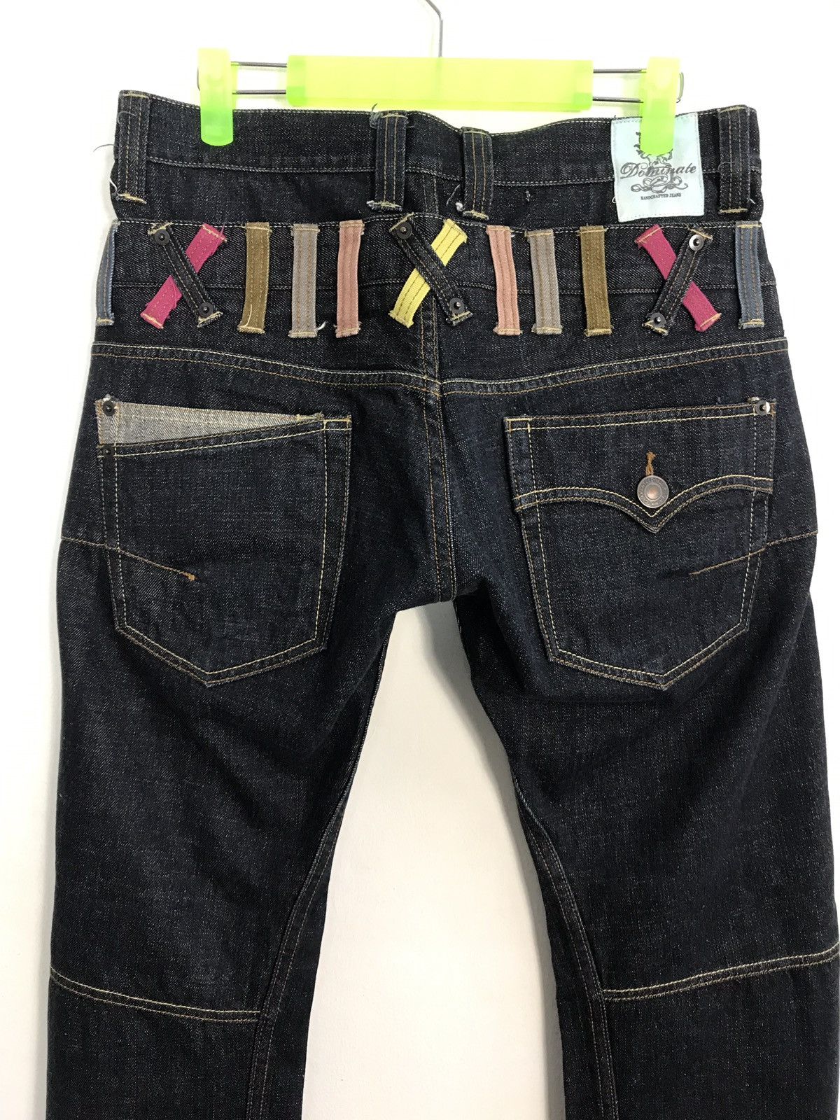 Vintage Vintage Dominate Double Waist Dark Black Handcrafted Jeans Size US 31 - 9 Thumbnail