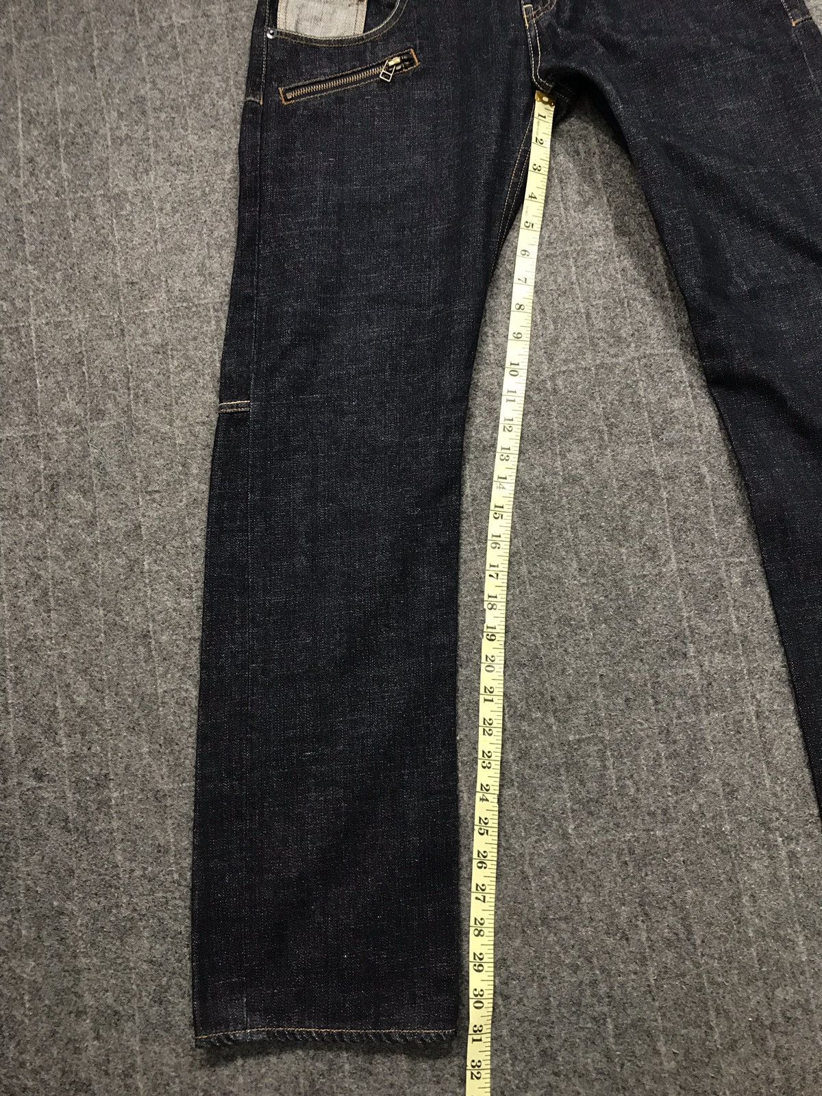 Vintage Vintage Dominate Double Waist Dark Black Handcrafted Jeans Size US 31 - 21 Thumbnail