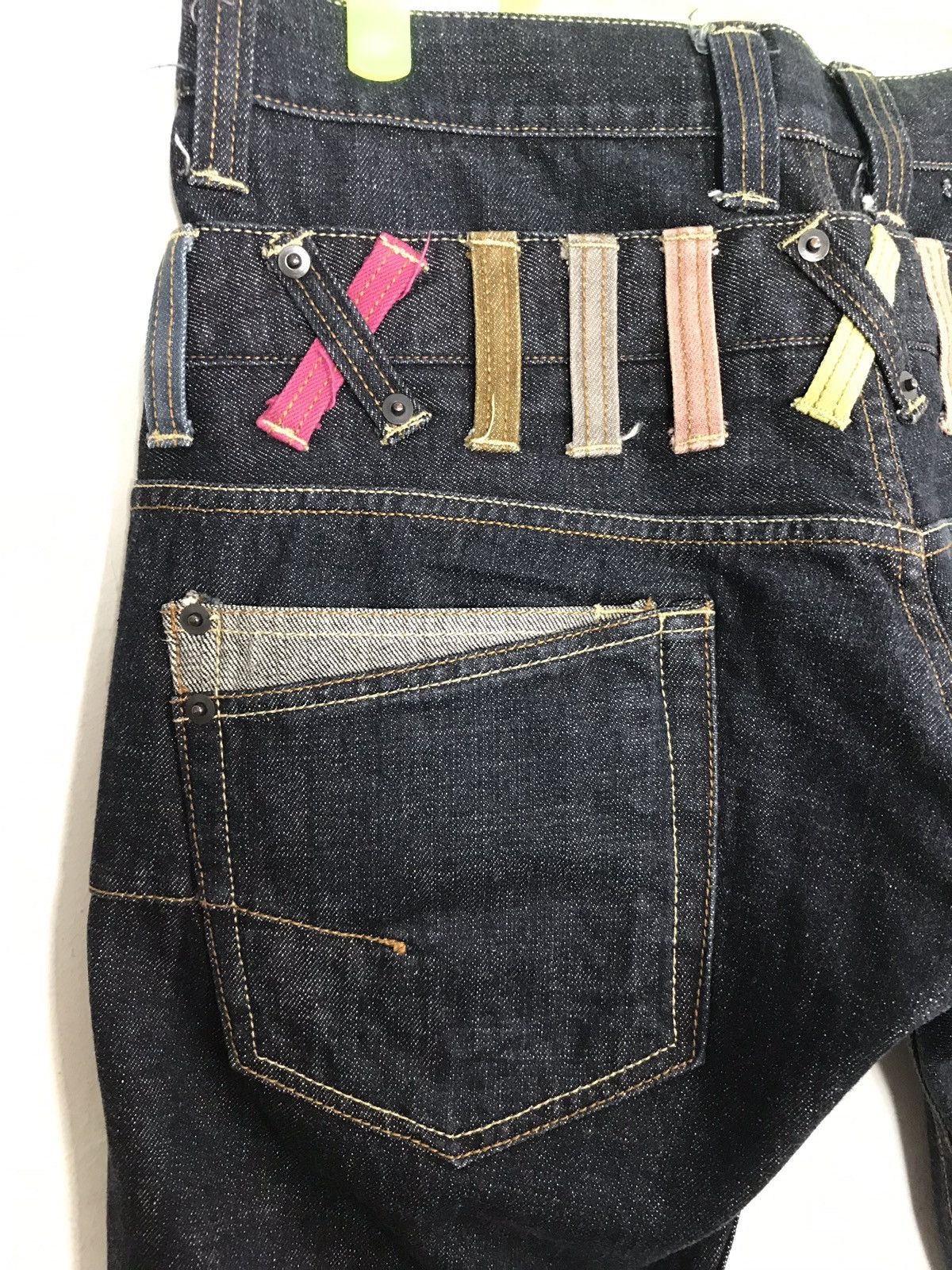 Vintage Vintage Dominate Double Waist Dark Black Handcrafted Jeans Size US 31 - 11 Thumbnail