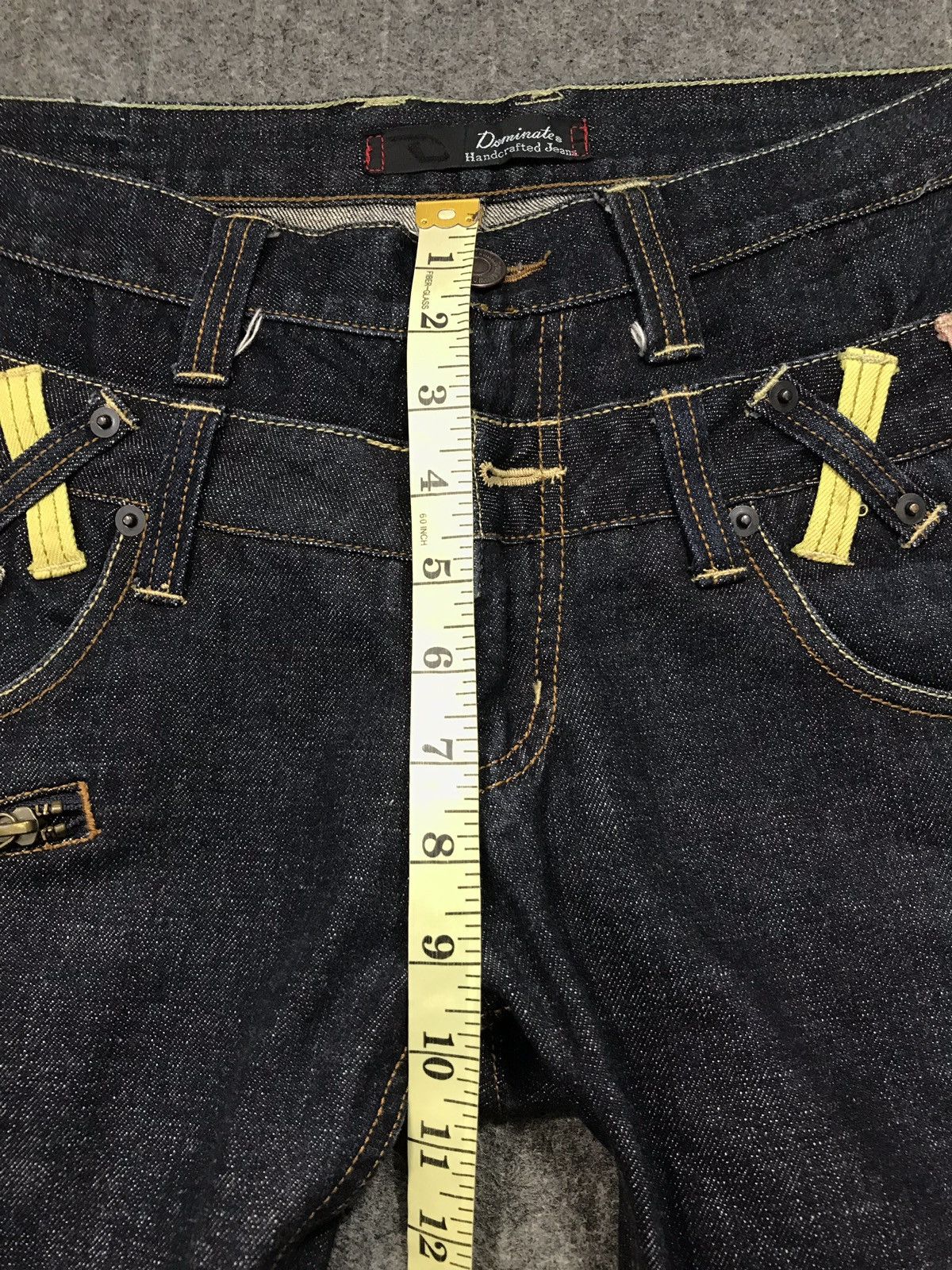 Vintage Vintage Dominate Double Waist Dark Black Handcrafted Jeans Size US 31 - 17 Thumbnail