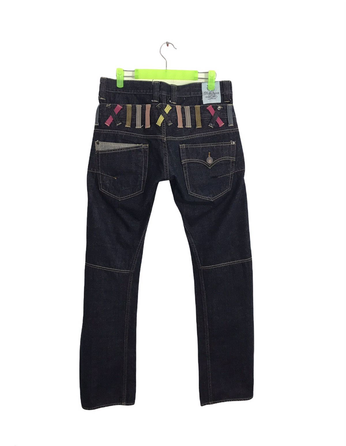 Vintage Vintage Dominate Double Waist Dark Black Handcrafted Jeans Size US 31 - 2 Thumbnail