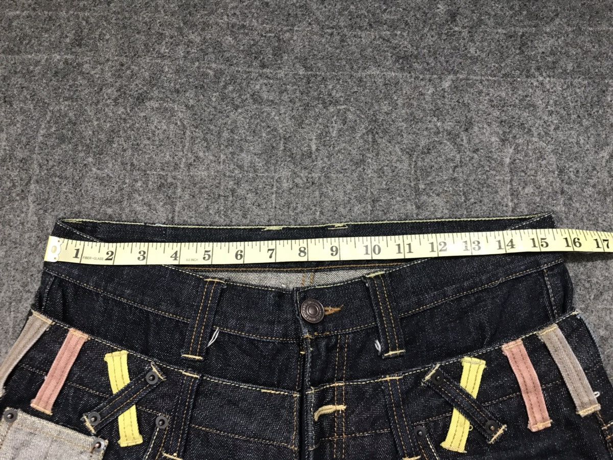 Vintage Vintage Dominate Double Waist Dark Black Handcrafted Jeans Size US 31 - 16 Thumbnail
