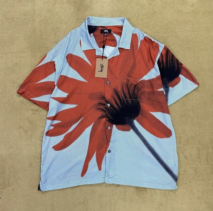 Stussy Stüssy Halftone Flower Shirt | Grailed