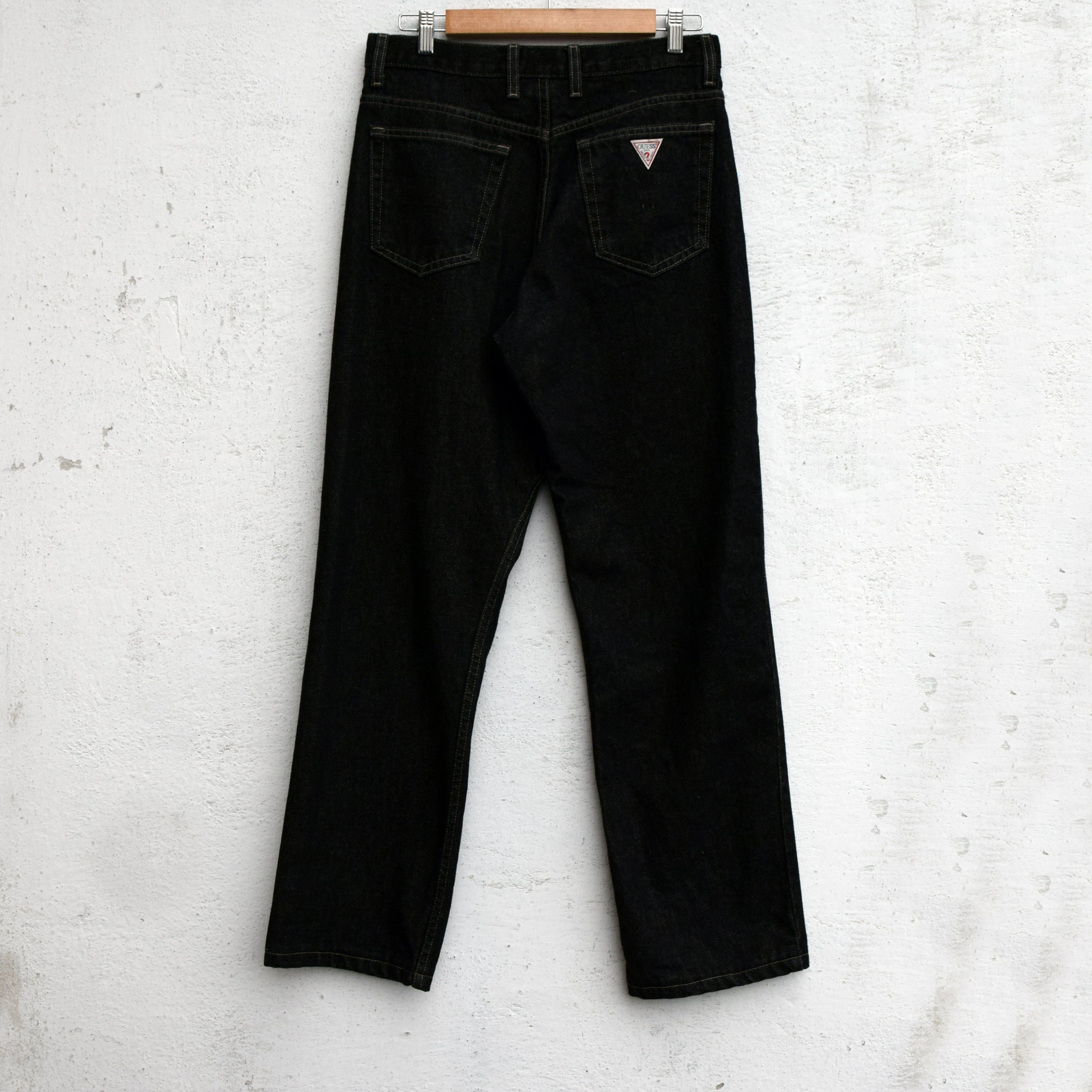 Guess × Vintage 90s Womens Small Patch Guess Washed Black Jeans 29 Size 29" - 1 Thumbnail