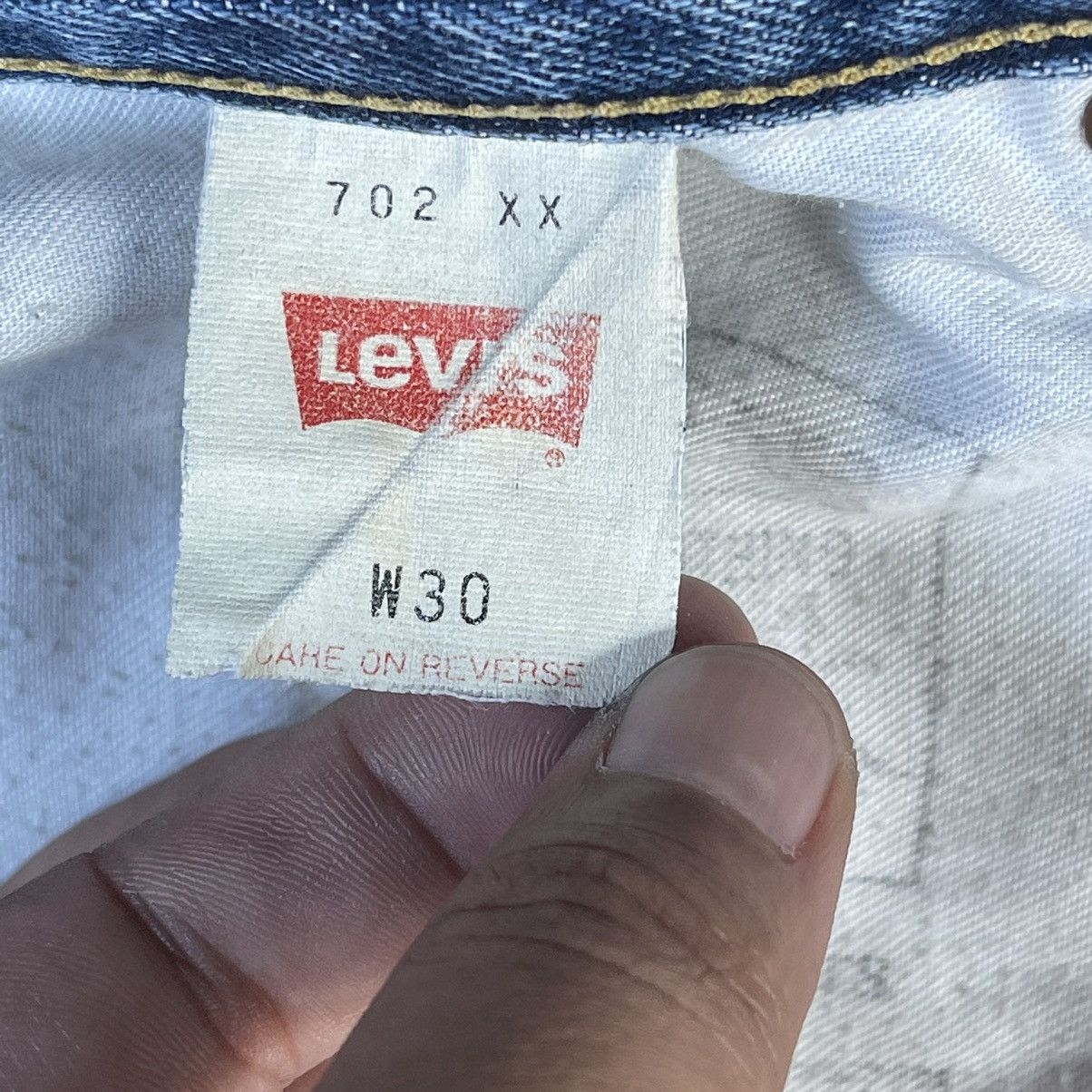 Levi's × Levi's Vintage Clothing RARE💥30x34.5 Levis 702XX Big E Selvedge Distressed Jeans Size US 30 / EU 46 - 18 Thumbnail