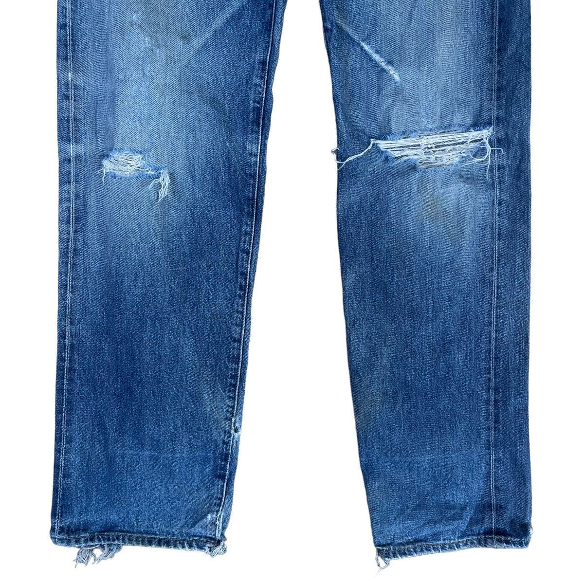 Levi's × Levi's Vintage Clothing RARE💥30x34.5 Levis 702XX Big E Selvedge Distressed Jeans Size US 30 / EU 46 - 7 Thumbnail
