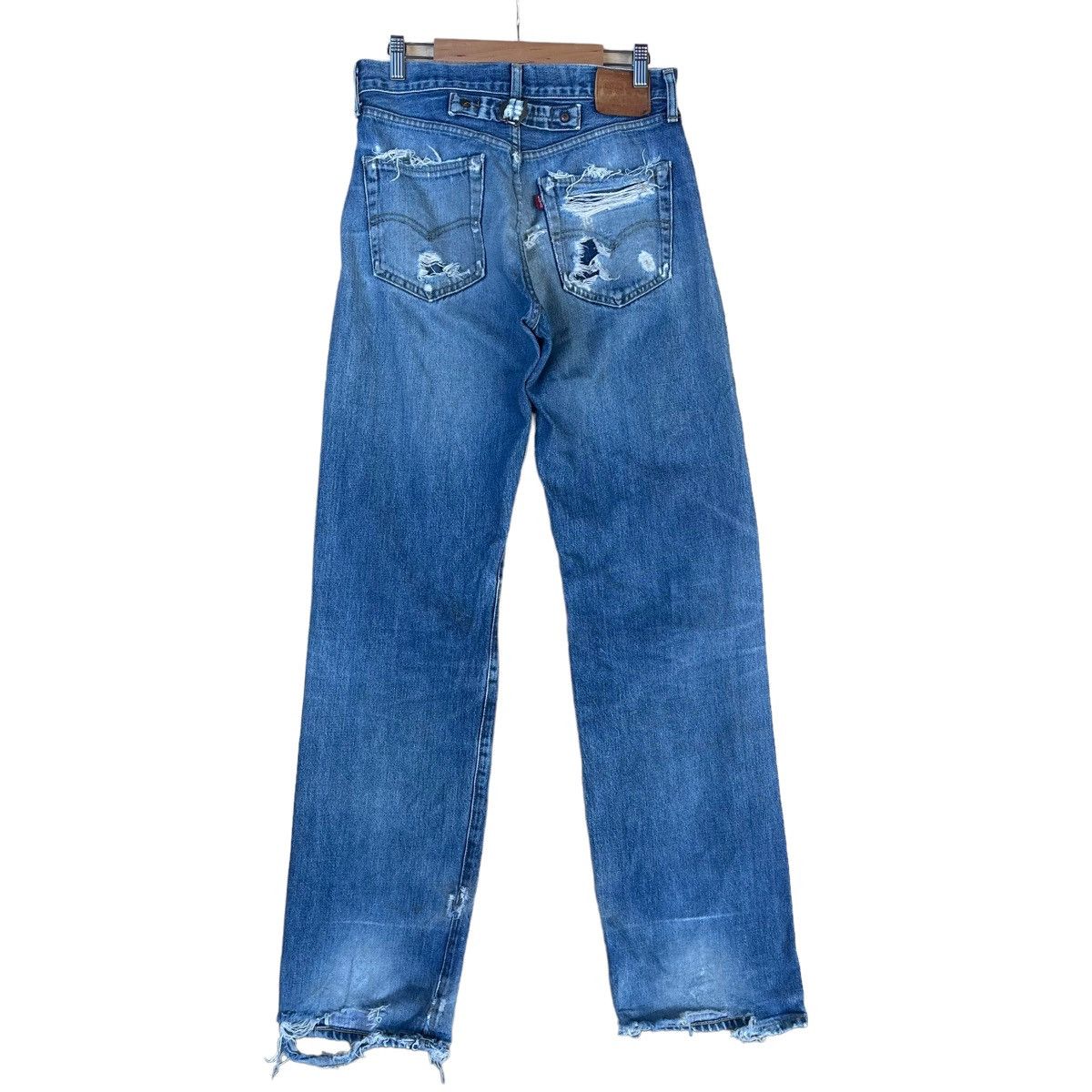 Levi's × Levi's Vintage Clothing RARE💥30x34.5 Levis 702XX Big E Selvedge Distressed Jeans Size US 30 / EU 46 - 9 Thumbnail
