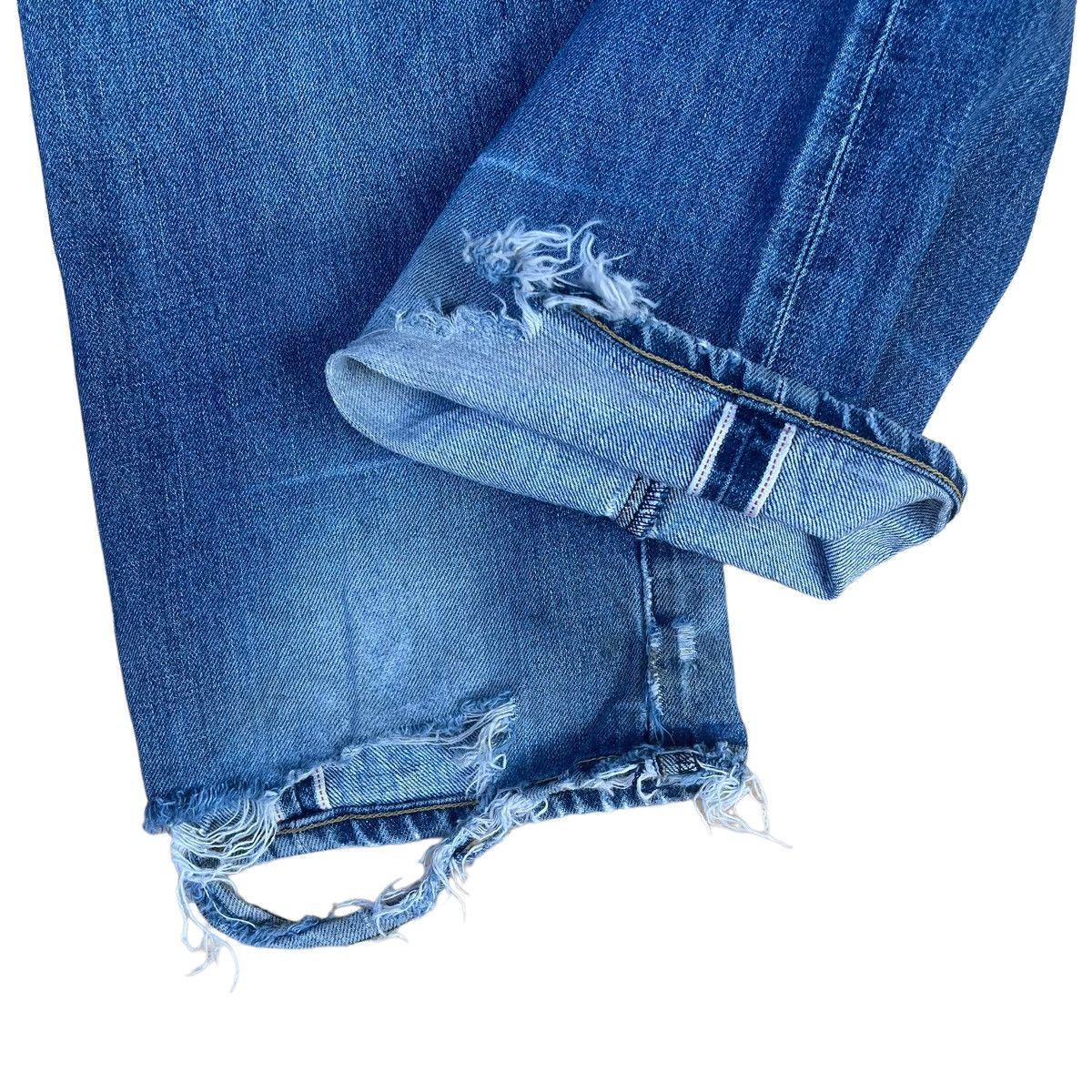 Levi's × Levi's Vintage Clothing RARE💥30x34.5 Levis 702XX Big E Selvedge Distressed Jeans Size US 30 / EU 46 - 16 Thumbnail
