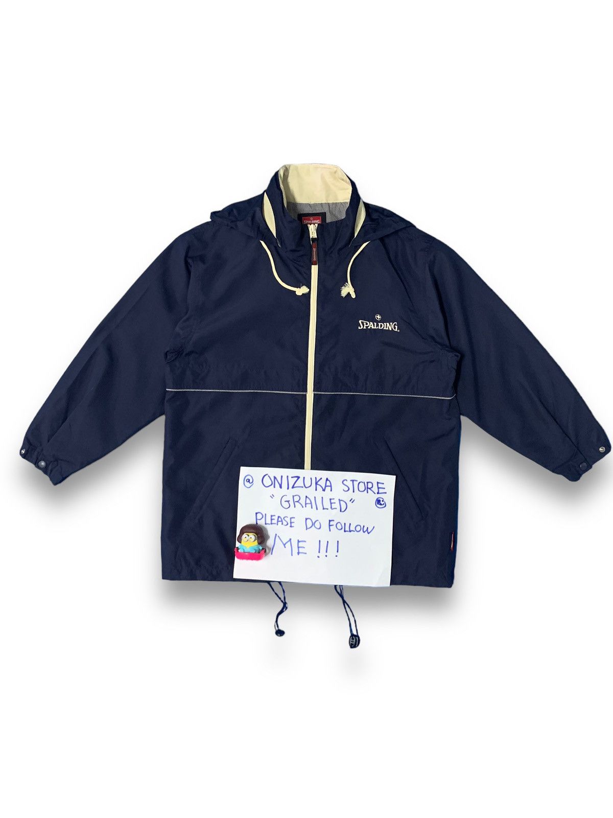 Spalding Vintage Spalding Embroidered Hooded Windbreaker Jacket Size US M / EU 48-50 / 2 - 2 Thumbnail