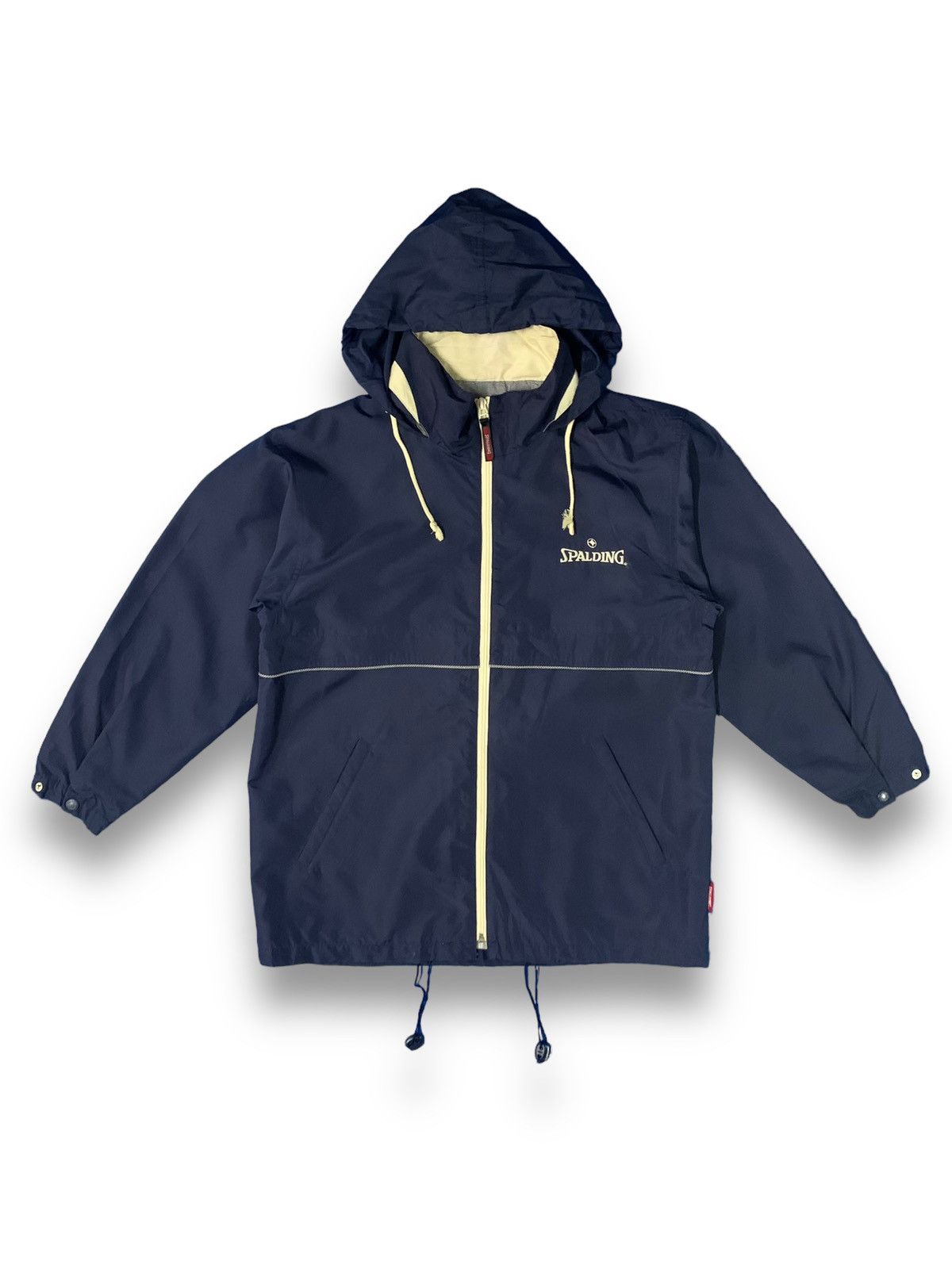 Spalding Vintage Spalding Embroidered Hooded Windbreaker Jacket Size US M / EU 48-50 / 2 - 1 Thumbnail