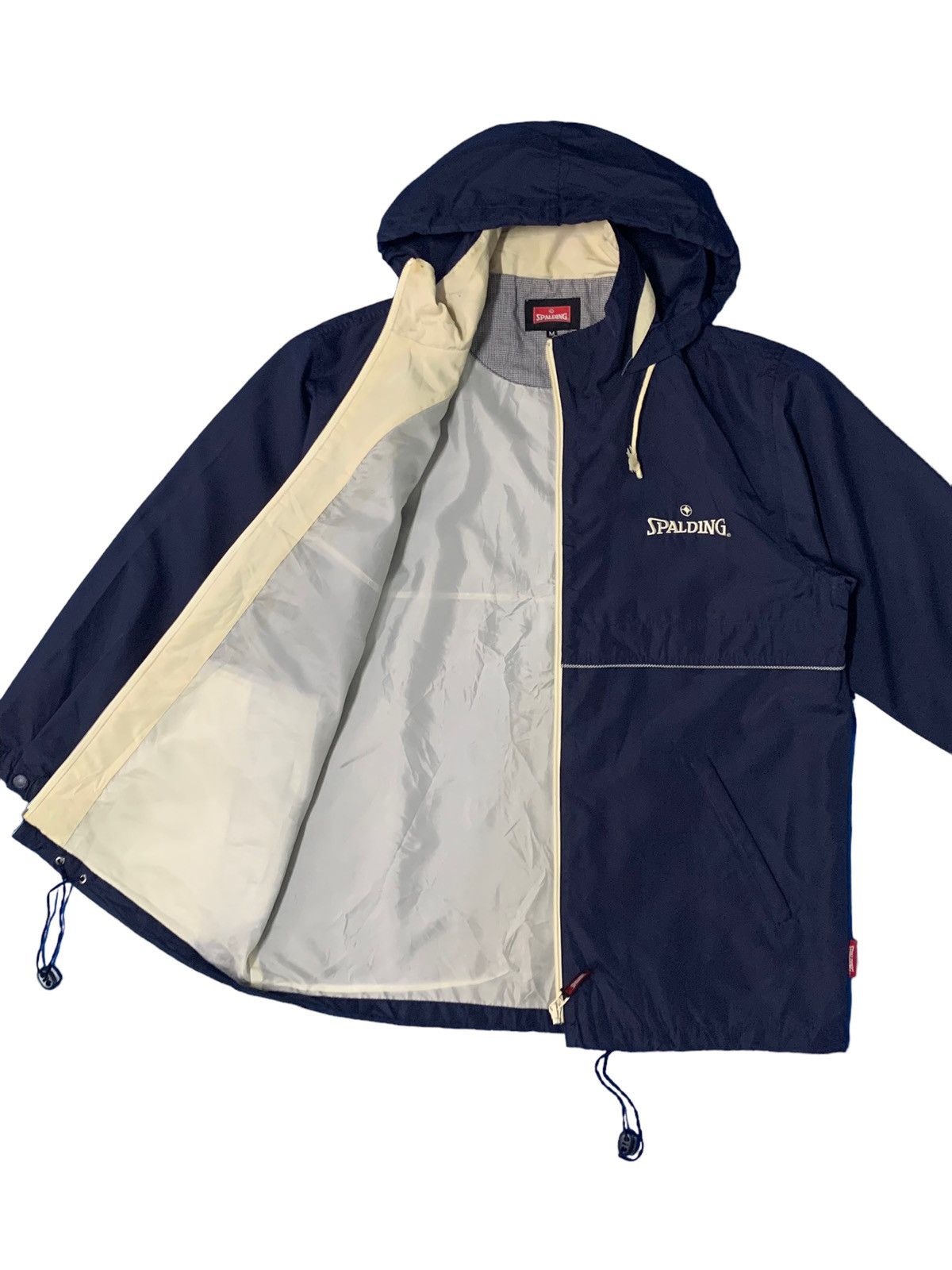 Spalding Vintage Spalding Embroidered Hooded Windbreaker Jacket Size US M / EU 48-50 / 2 - 14 Thumbnail