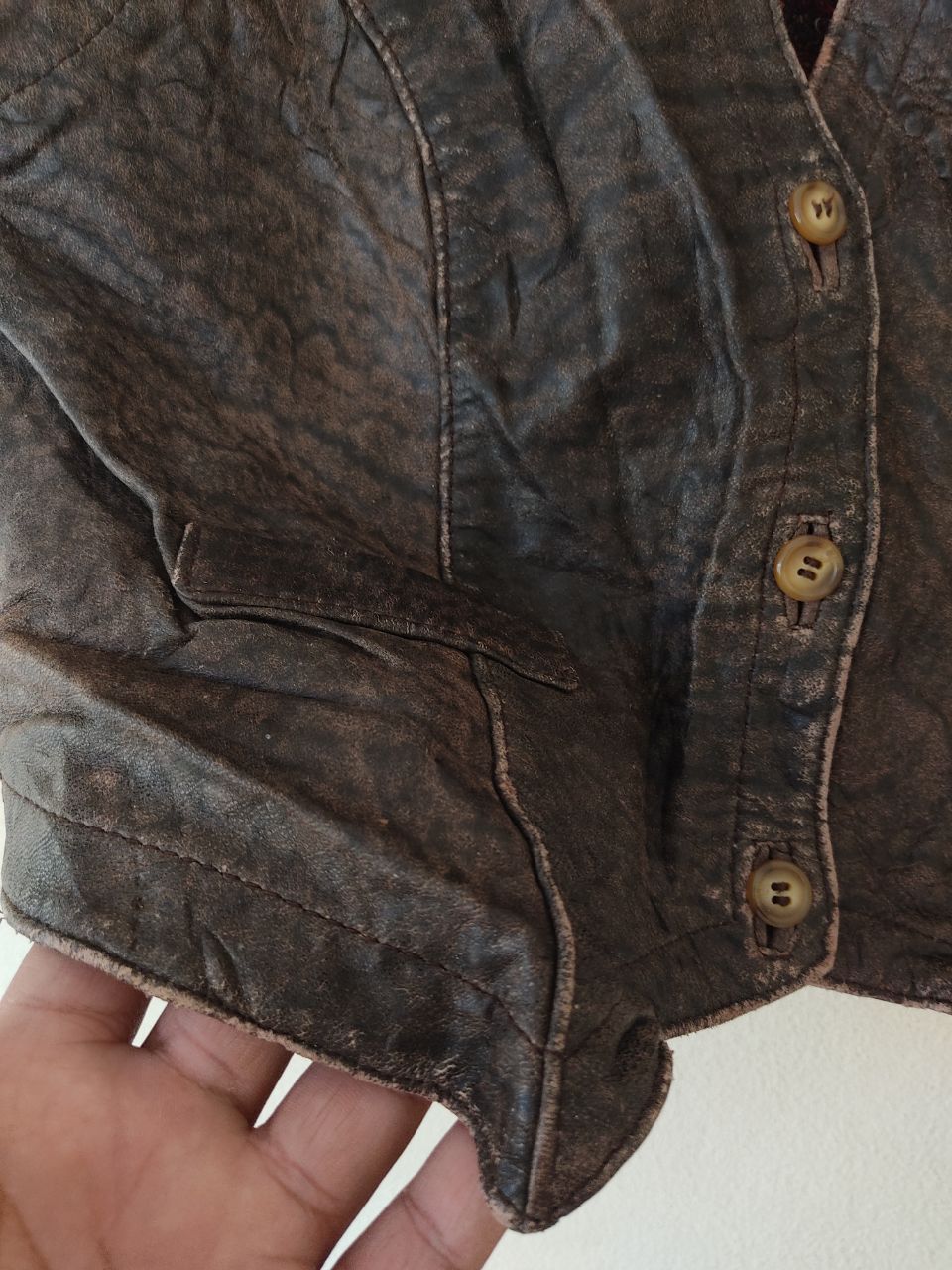 Genuine Leather × Vintage VINTAGE SERPELSA SPANISH OG LEATHER VEST Size US M / EU 48-50 / 2 - 7 Thumbnail