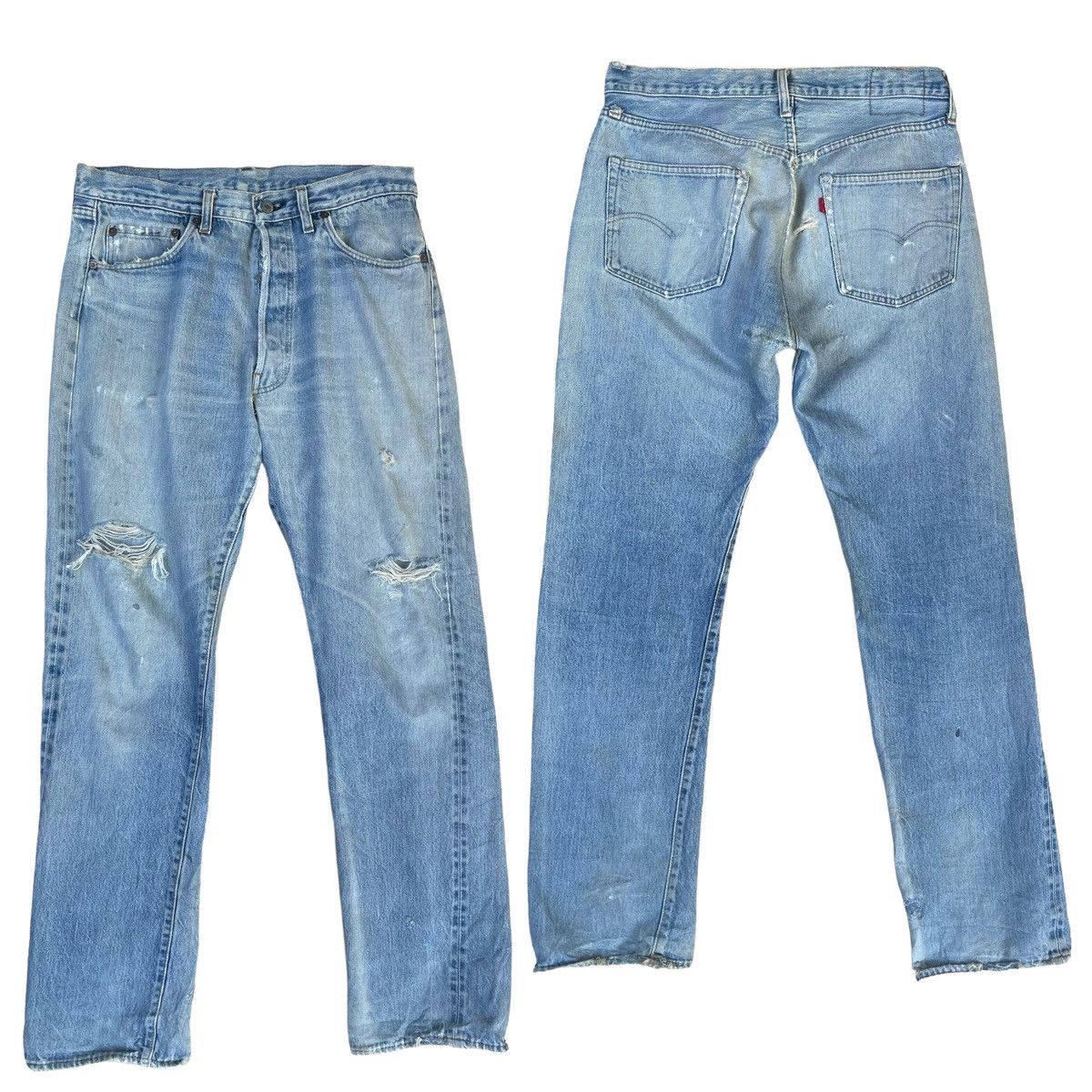 image of Distressed Denim x Levis True 60S Vintage Levis 501 6 Selvedge Jeans, Men's (Size 32)