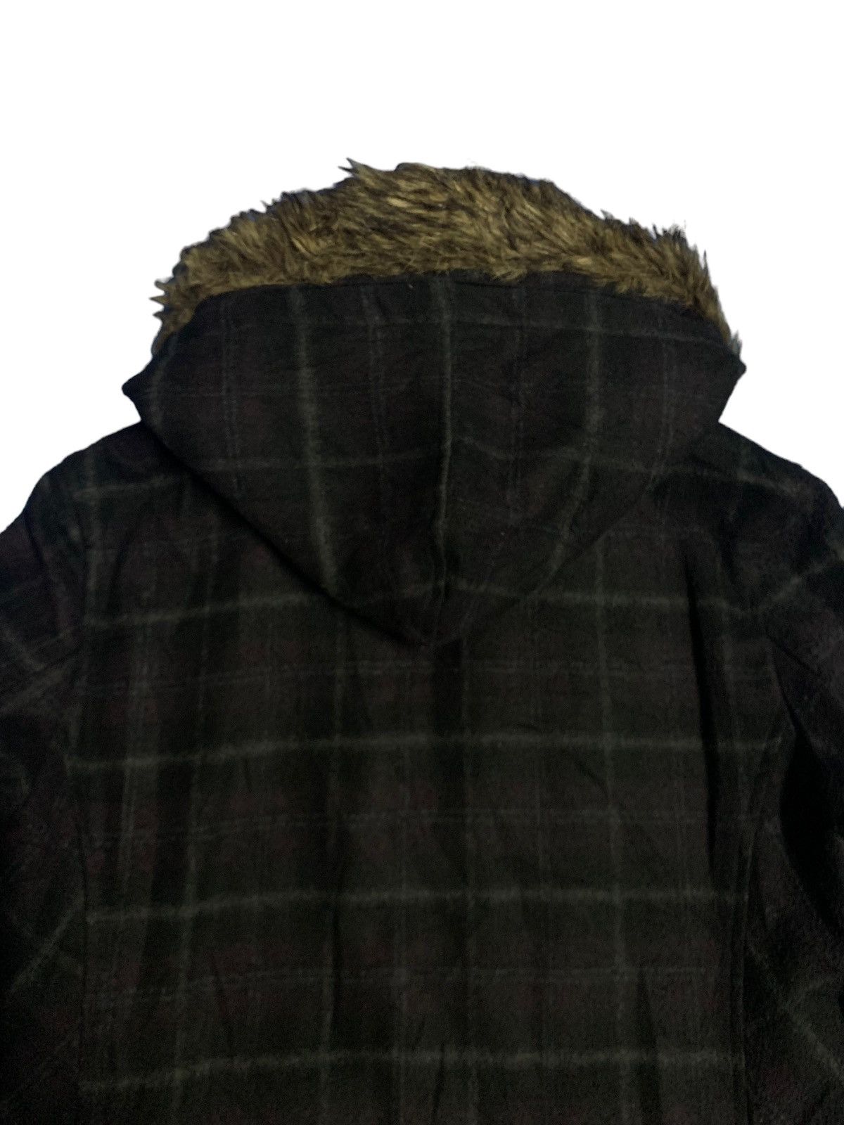 In The Attic In The Attic Homme Plaid Tartan Faux Fur Hooded Punk Jacket Size US M / EU 48-50 / 2 - 18 Thumbnail