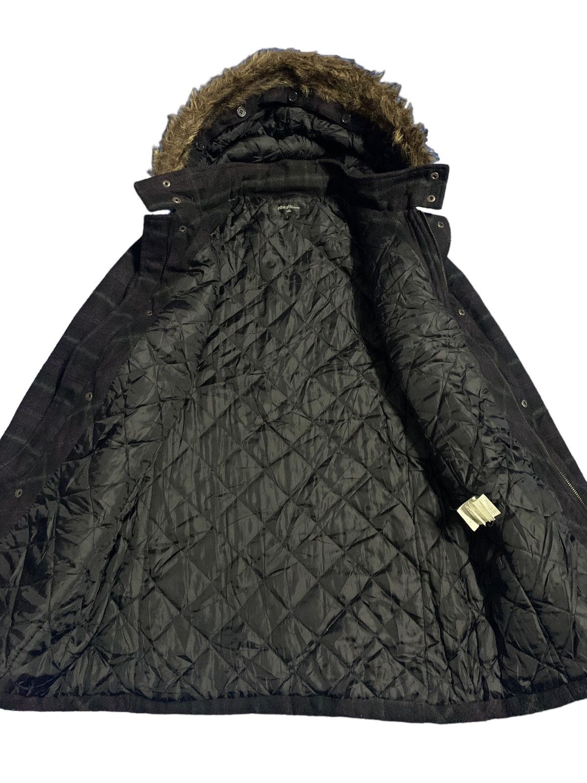 In The Attic In The Attic Homme Plaid Tartan Faux Fur Hooded Punk Jacket Size US M / EU 48-50 / 2 - 5 Thumbnail